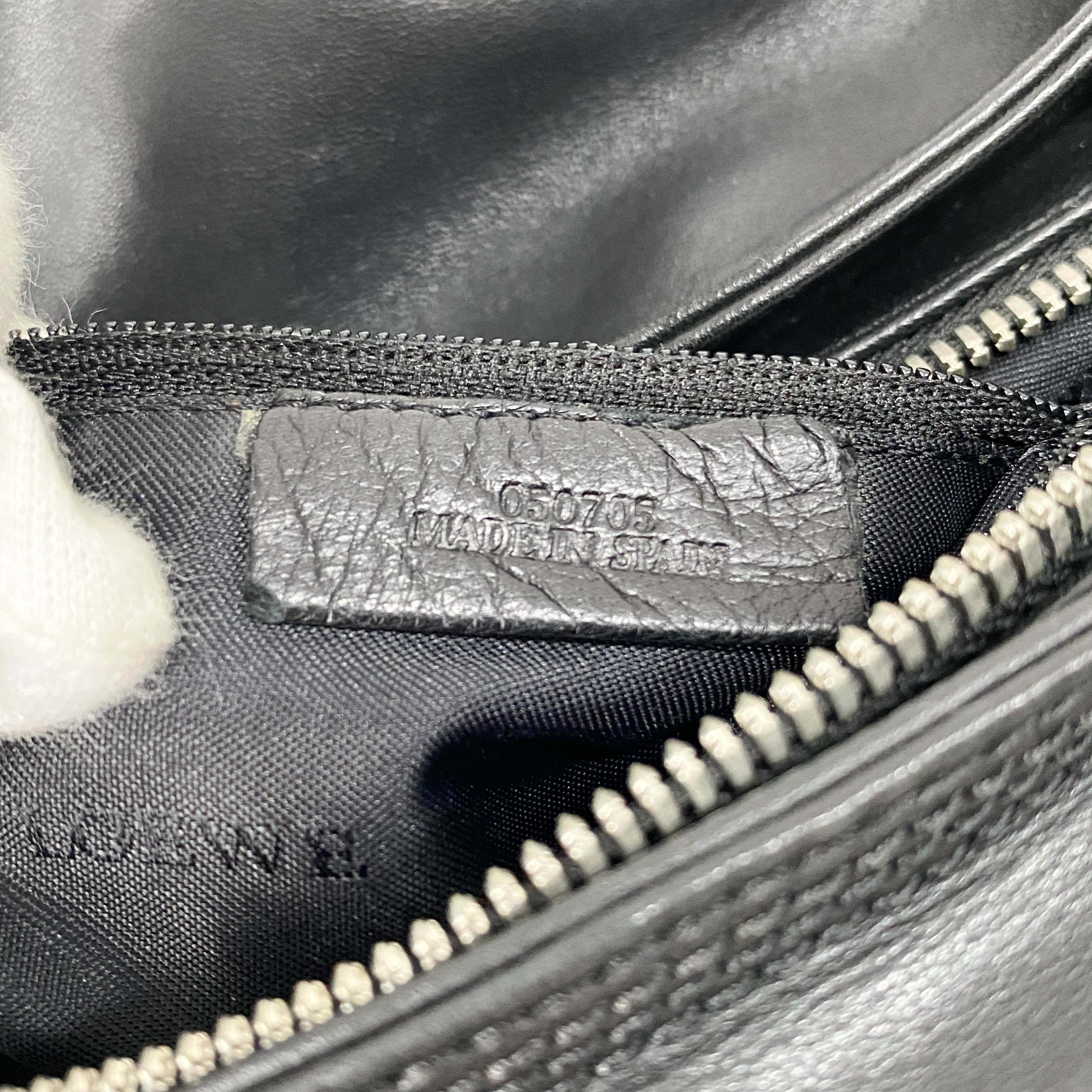 Black Nappa Leather Shoulder Bag