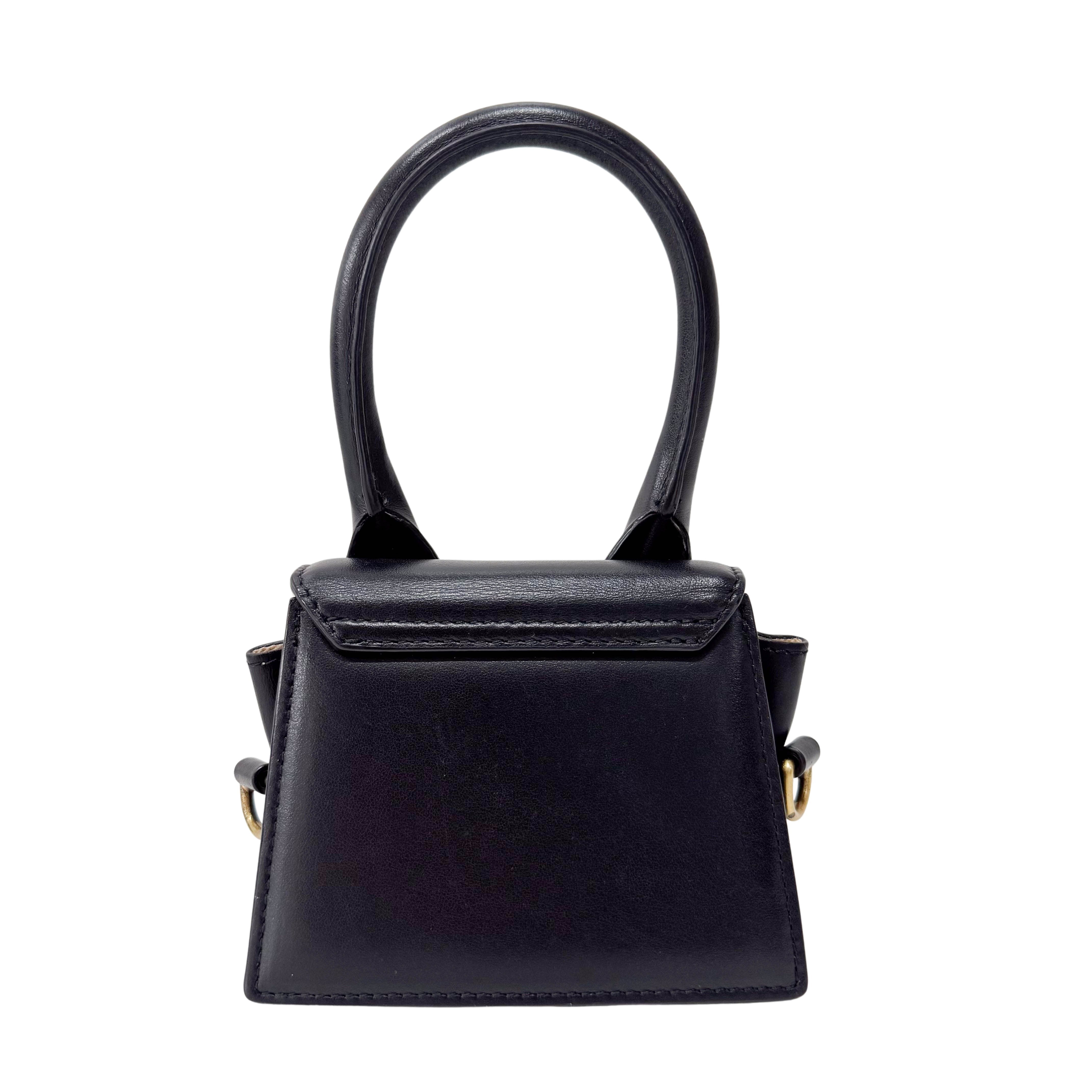 Le Chiquito Moyen Black Leather Mini Shoulder Bag