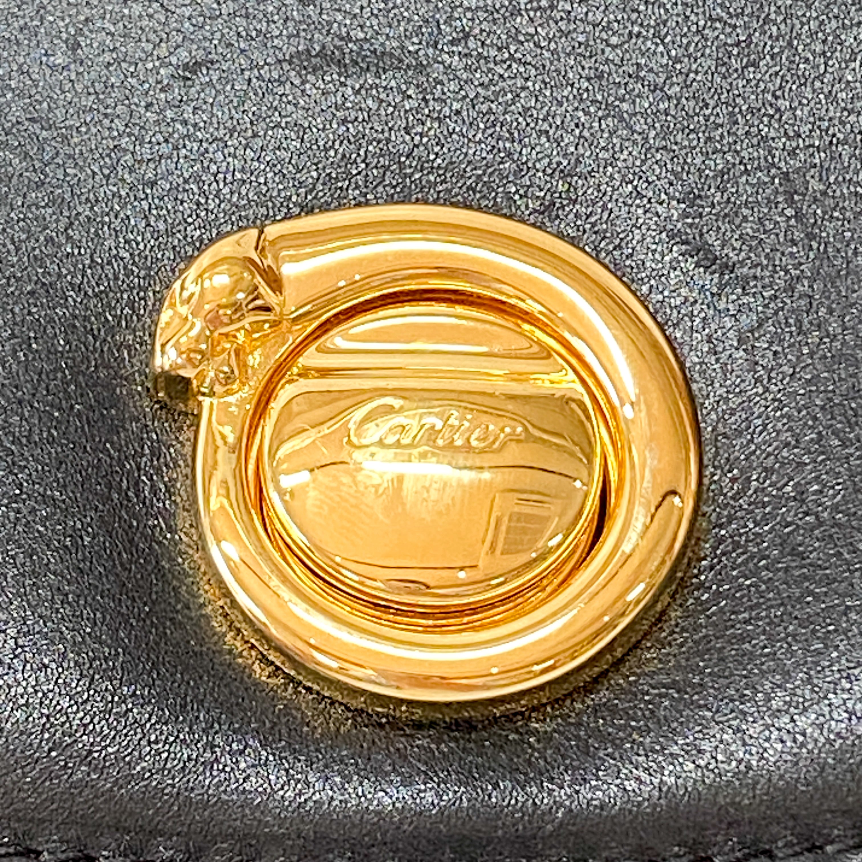 Black Panthere Clutch with Emerald Lining