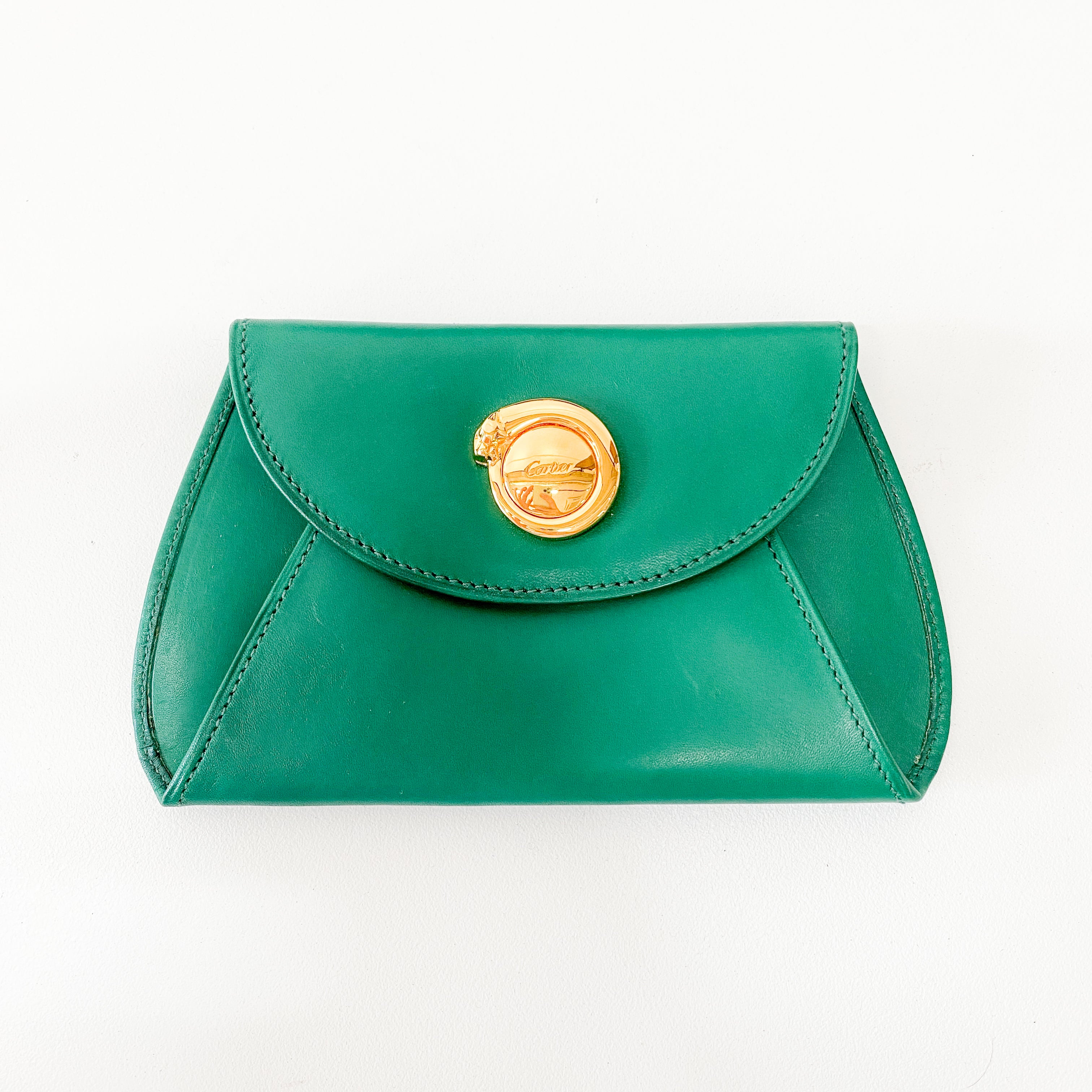 Black Panthere Clutch with Emerald Lining