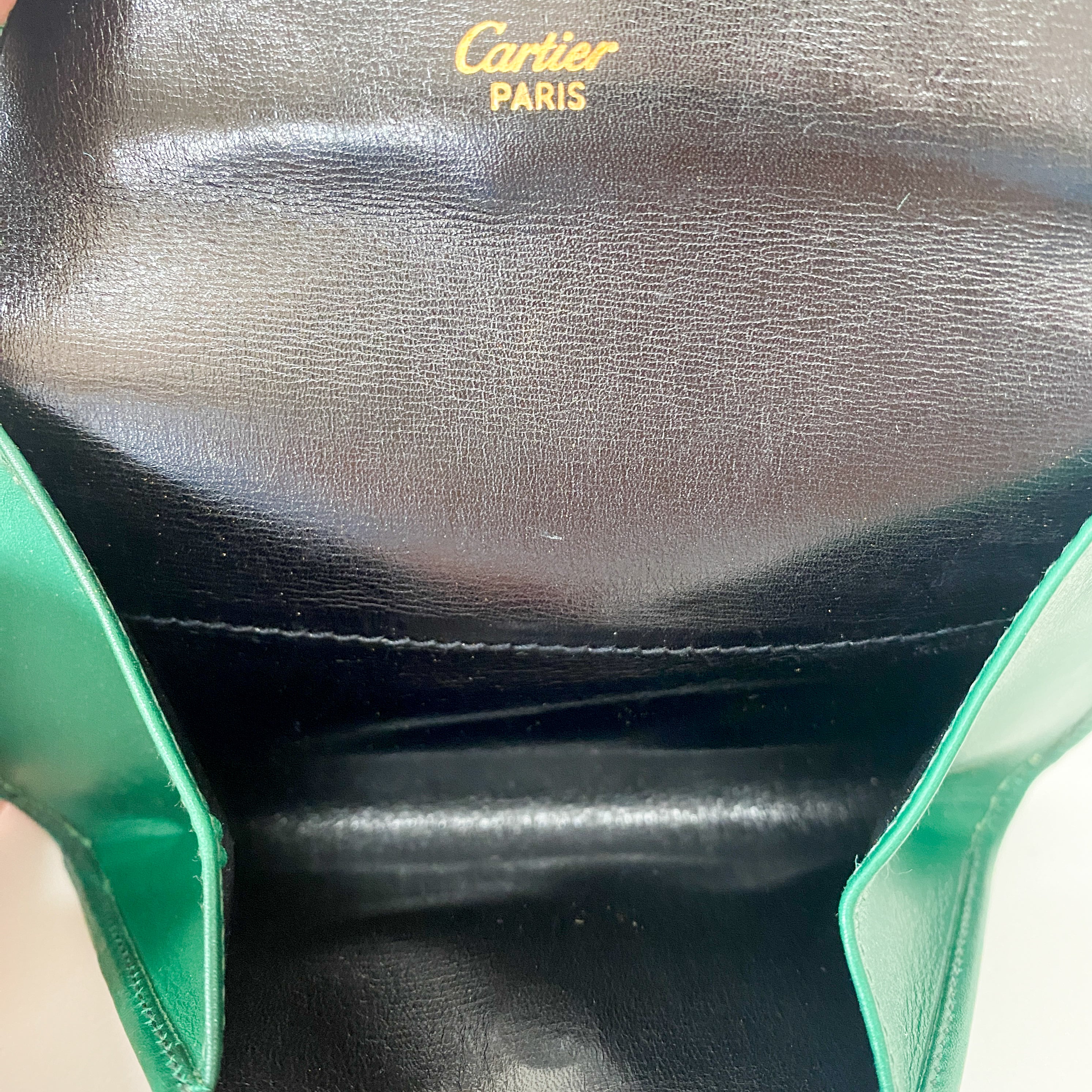 Black Panthere Clutch with Emerald Lining