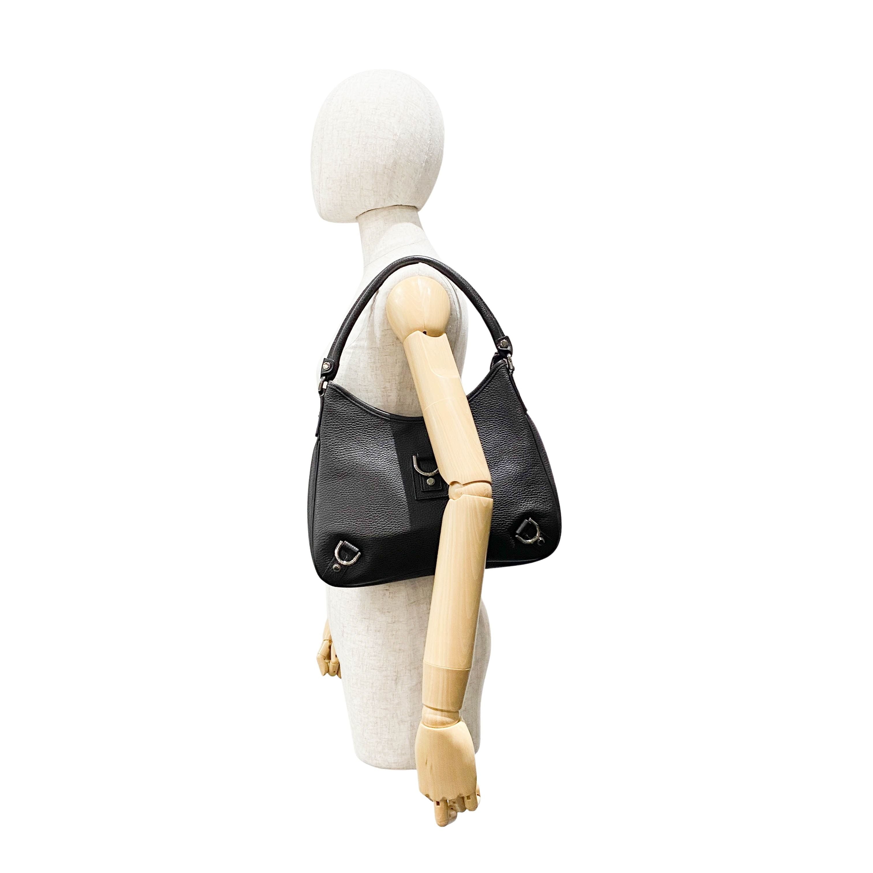 Black Leather Shoulder Bag