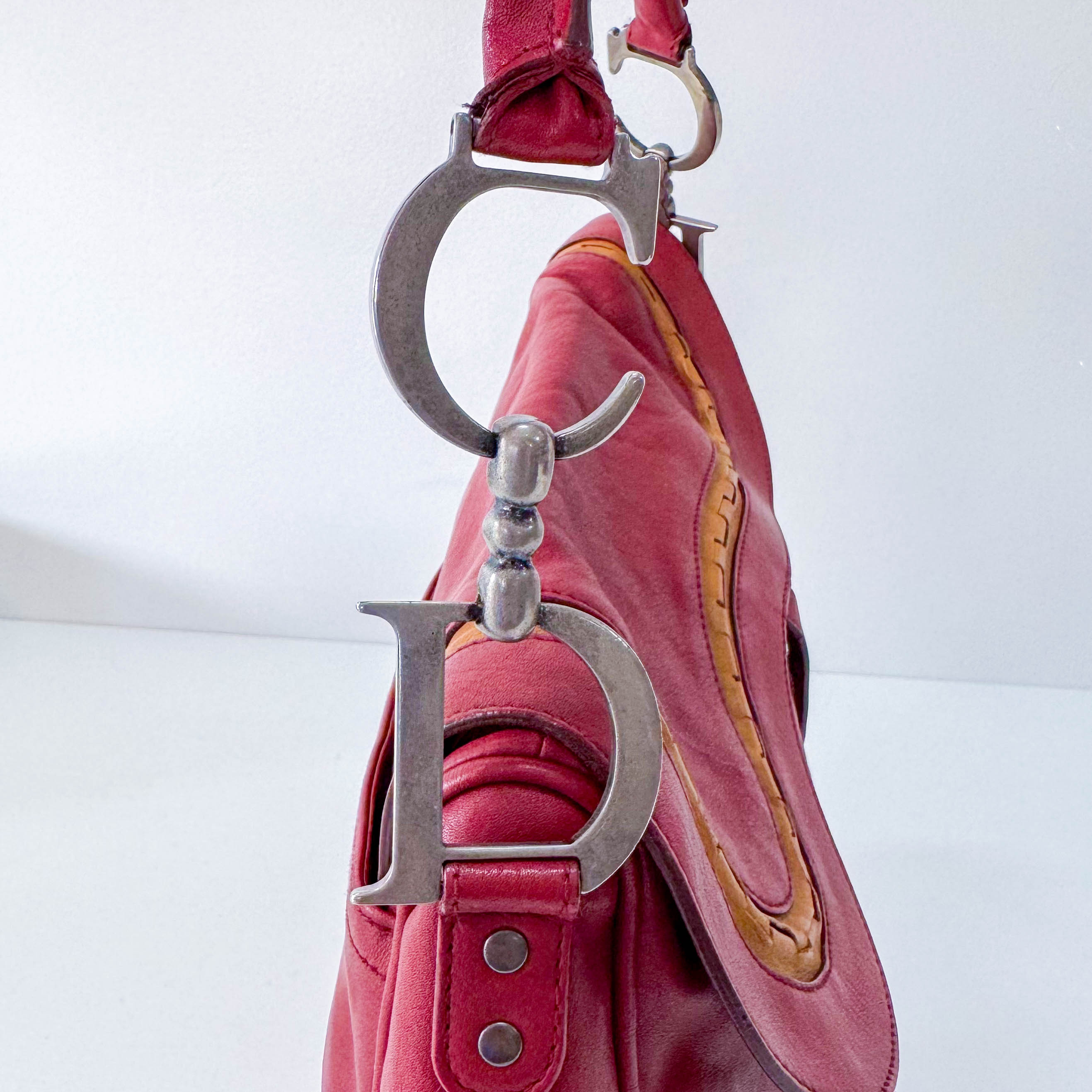 Gaucho Saddle Red Leather Bag