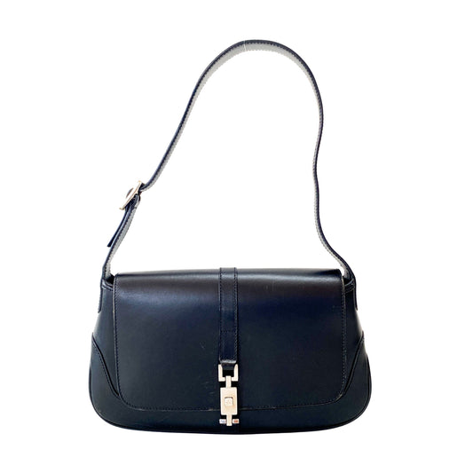 Black Calfskin Leather Jackie