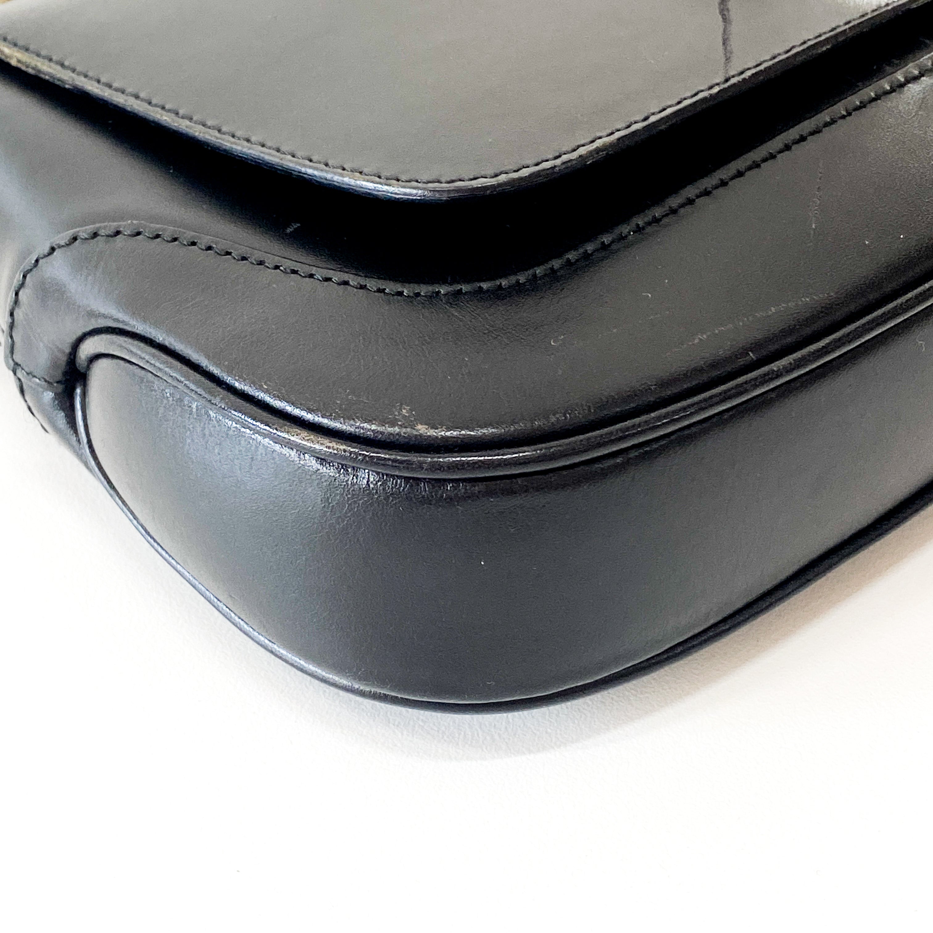 Black Calfskin Leather Jackie