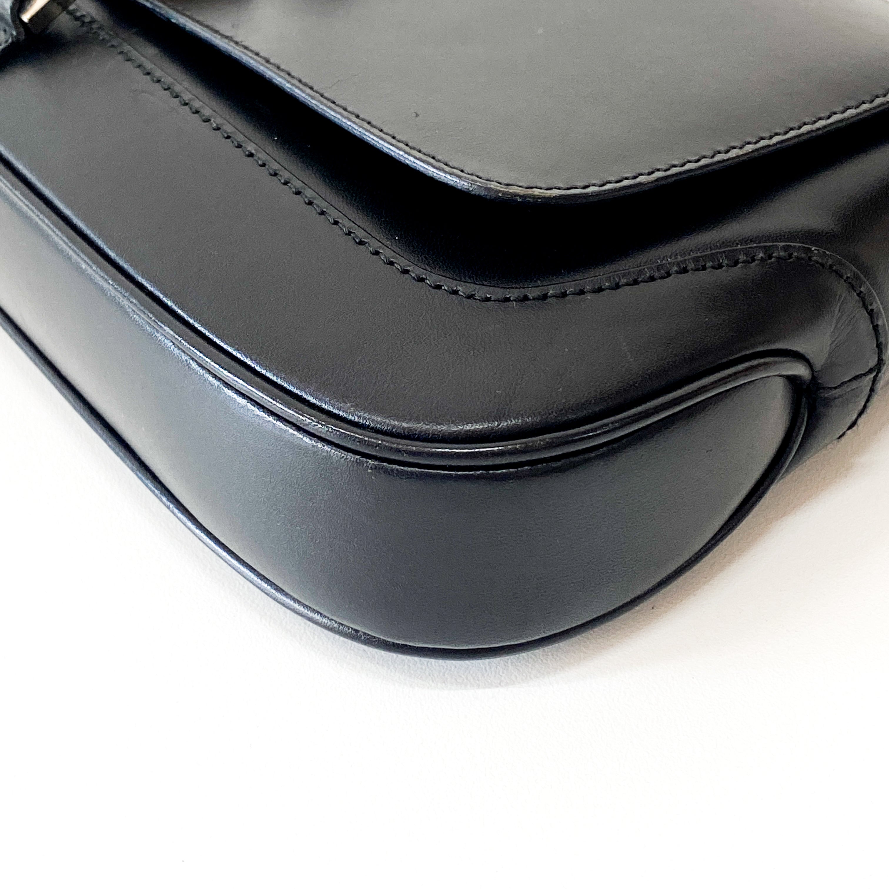 Black Calfskin Leather Jackie