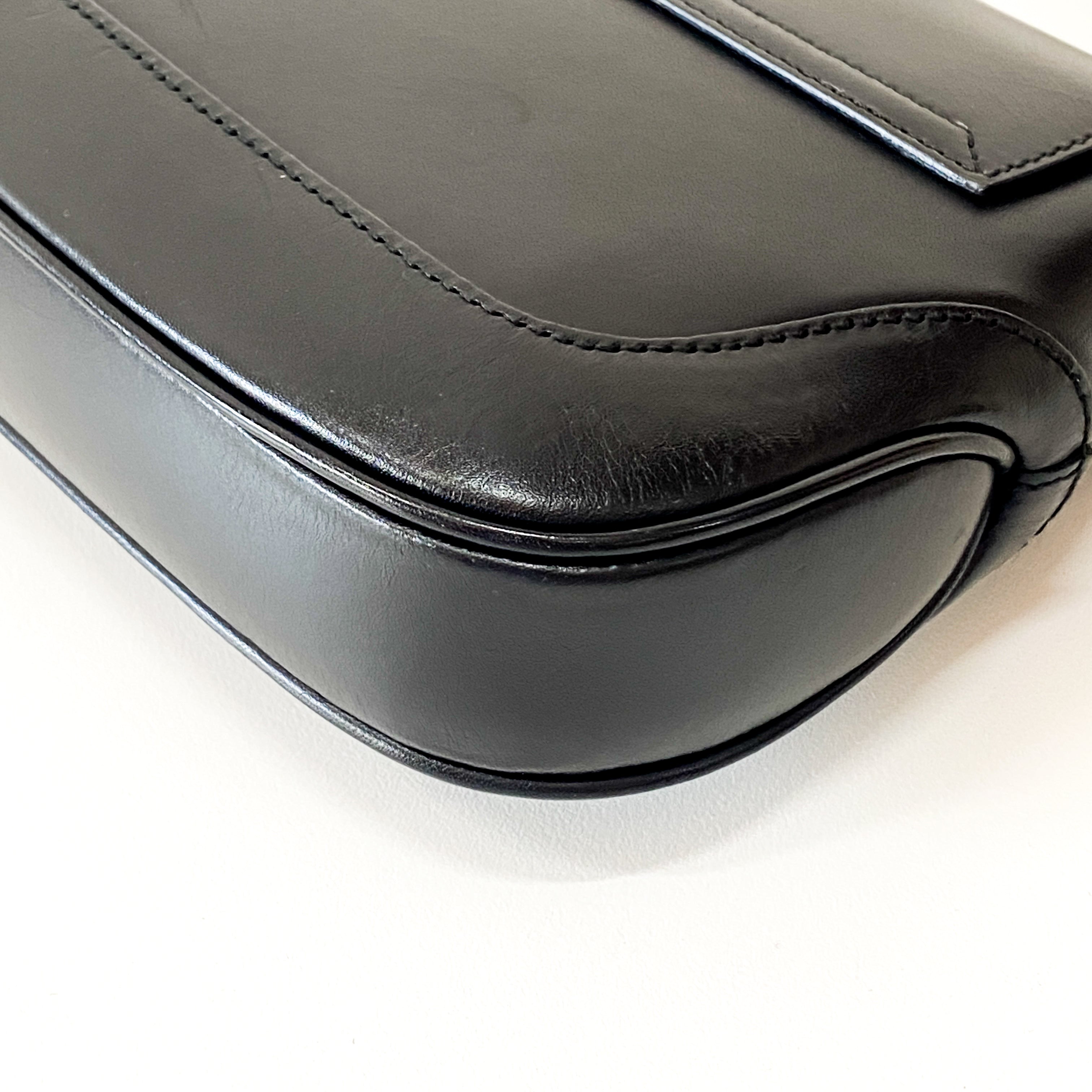 Black Calfskin Leather Jackie