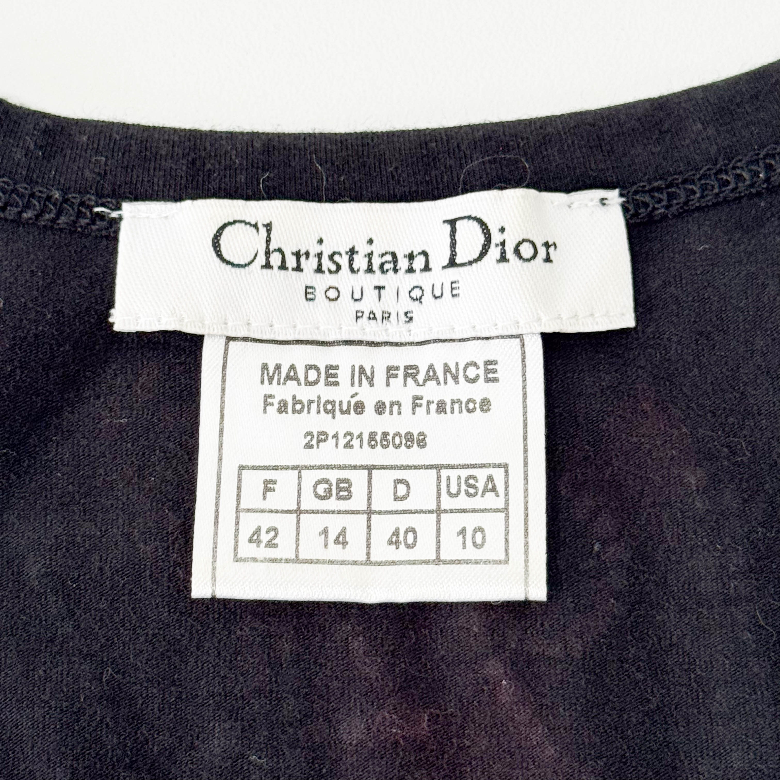 J'Adore Size 10 Black Cotton Tank Top