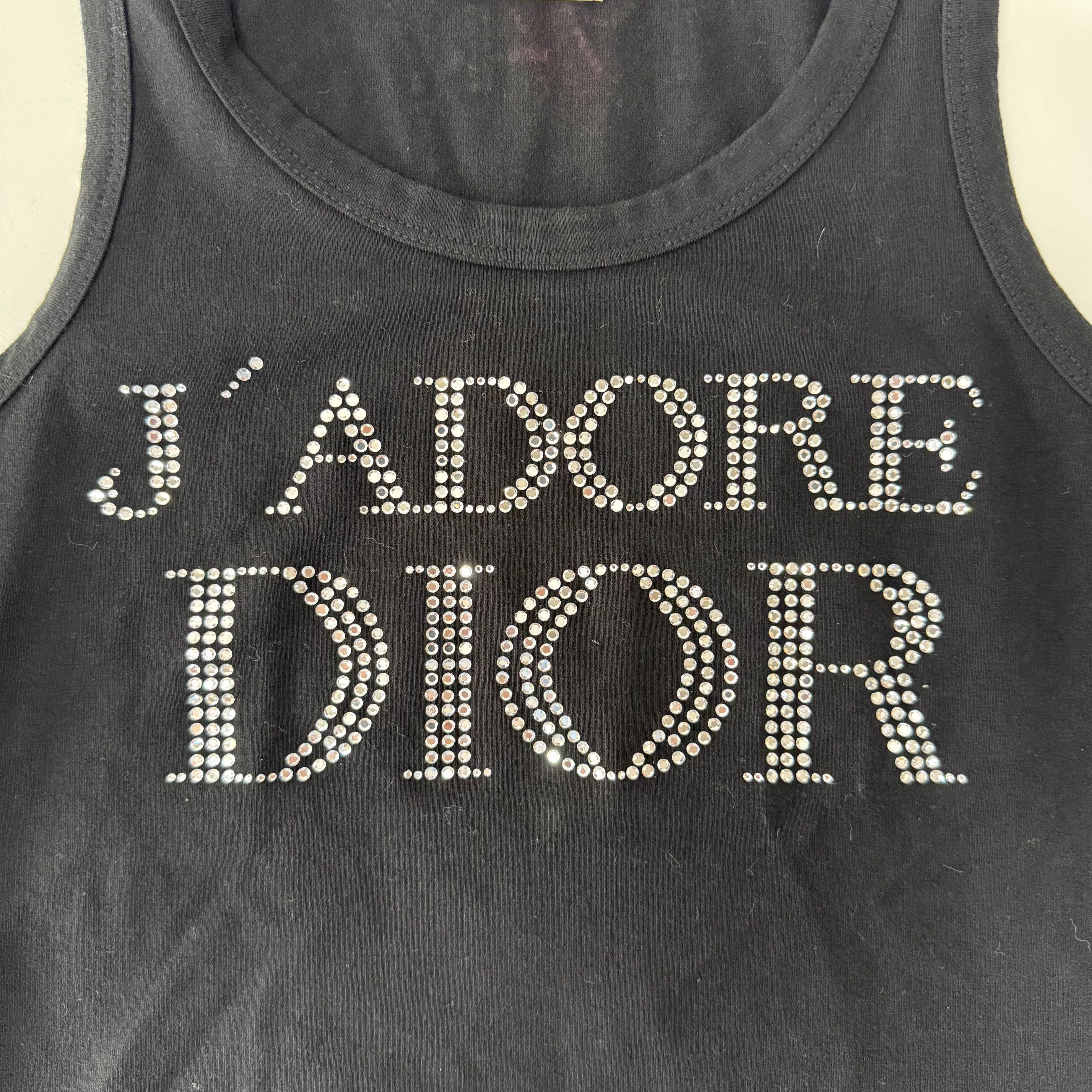 J'Adore Size 10 Black Cotton Tank Top