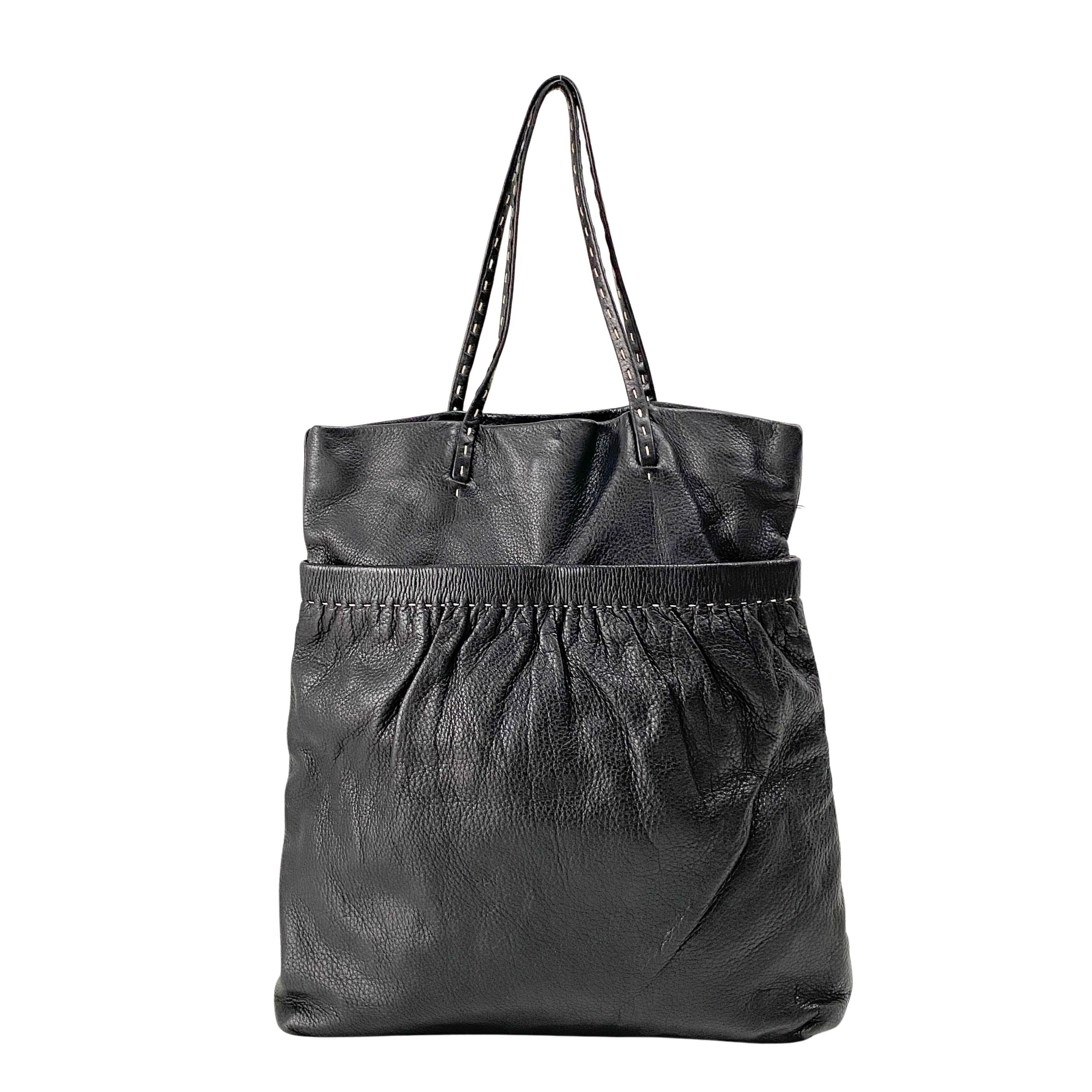 Black Leather Shoulder Bag