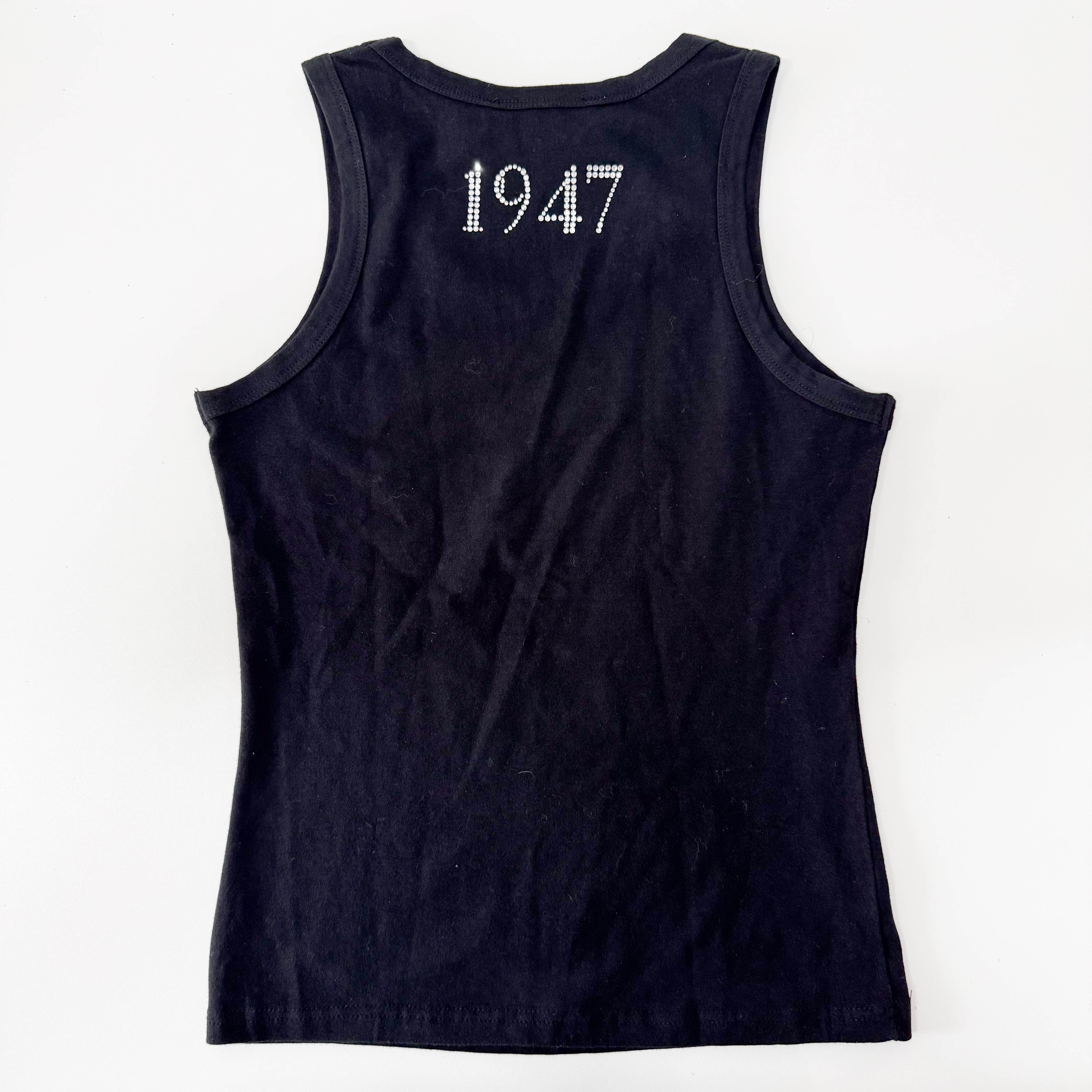 J'Adore Size 10 Black Cotton Tank Top