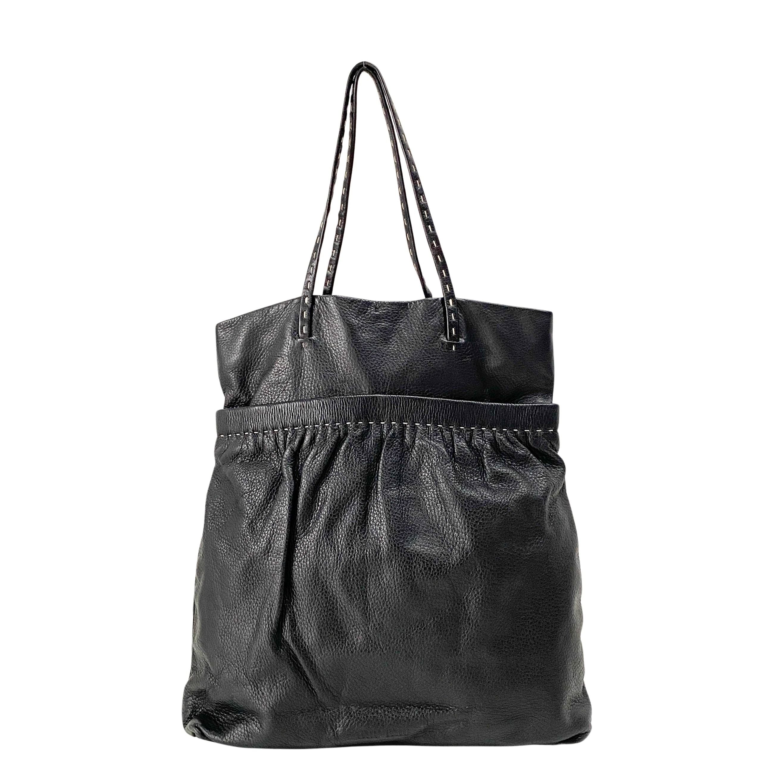 Black Leather Shoulder Bag