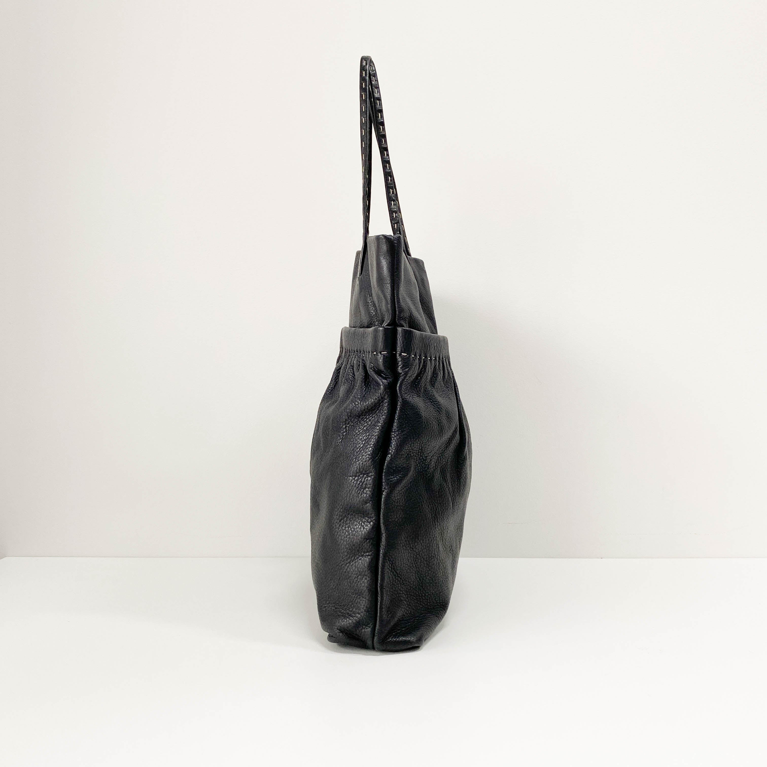 Black Leather Shoulder Bag