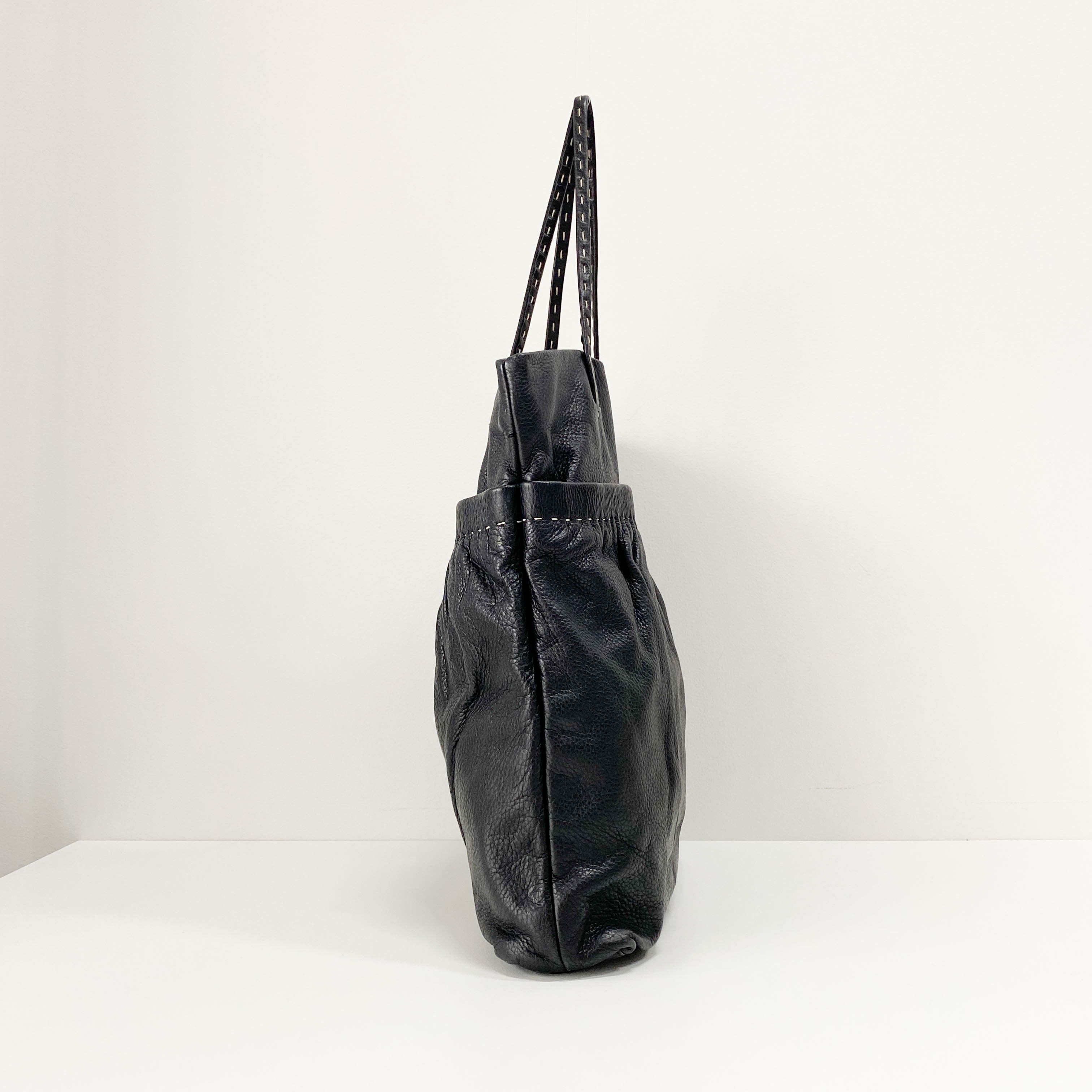 Black Leather Shoulder Bag
