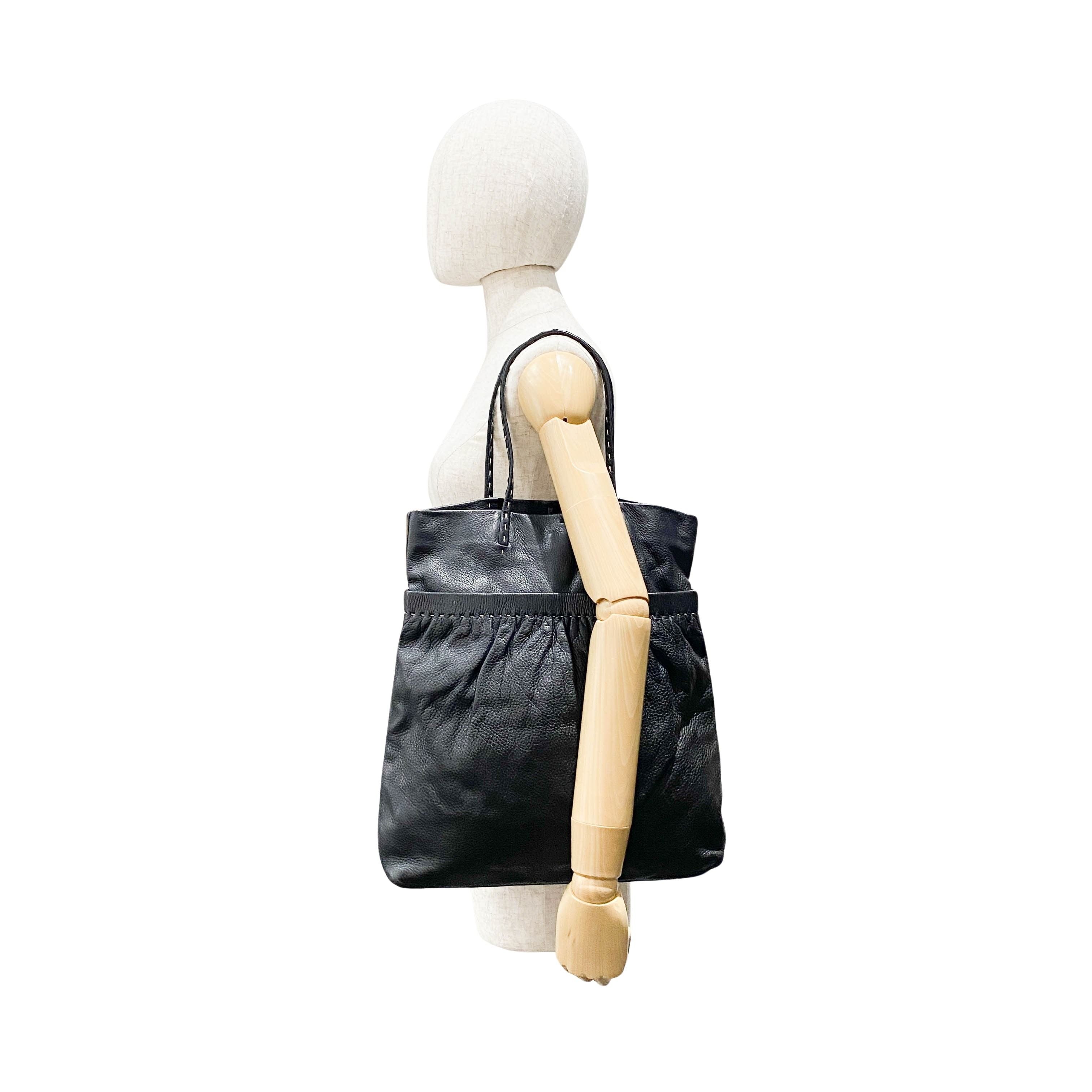 Black Leather Shoulder Bag