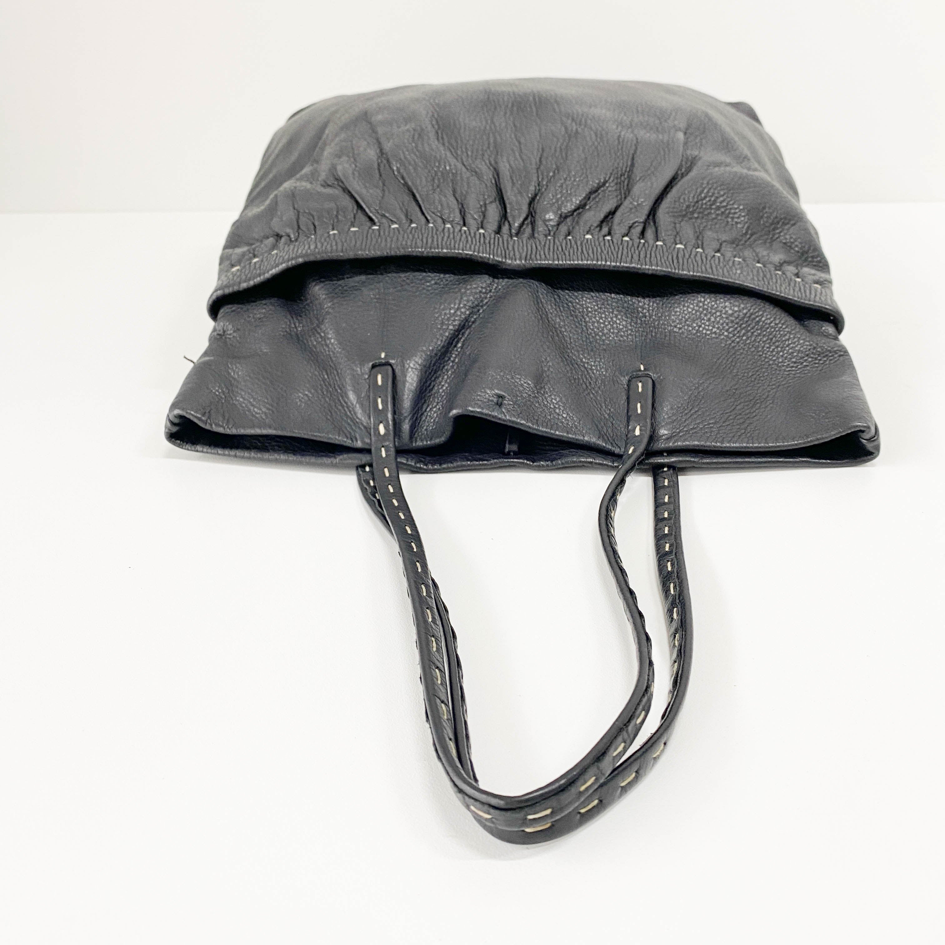 Black Leather Shoulder Bag