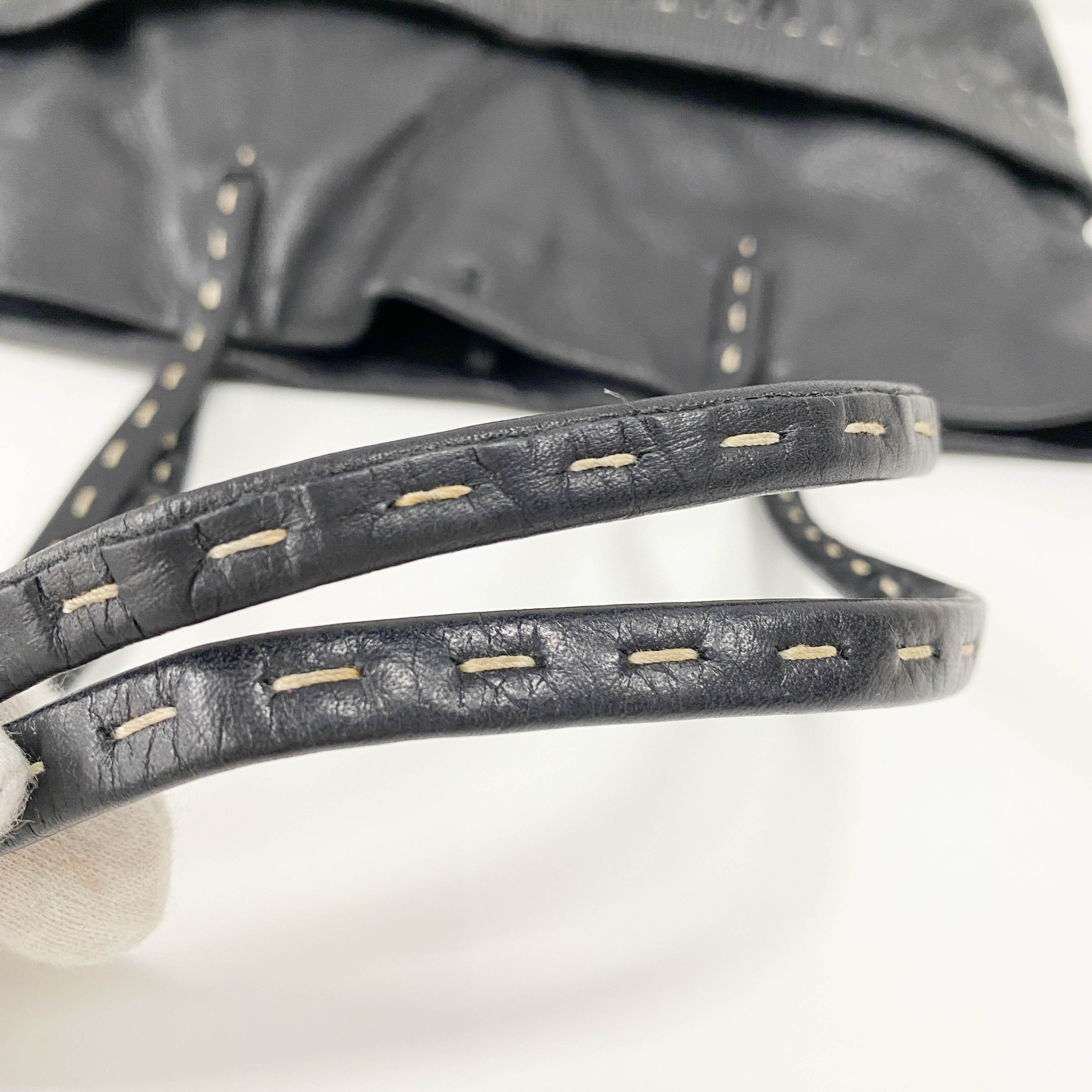 Black Leather Shoulder Bag