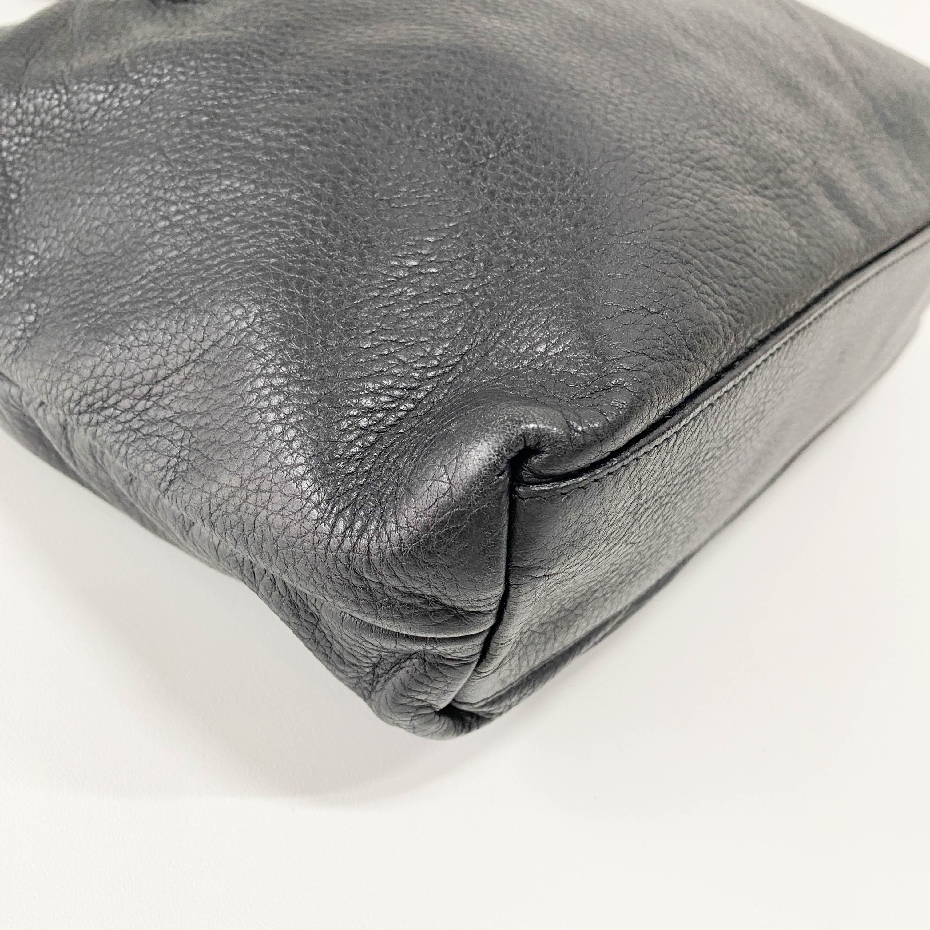 Black Leather Shoulder Bag