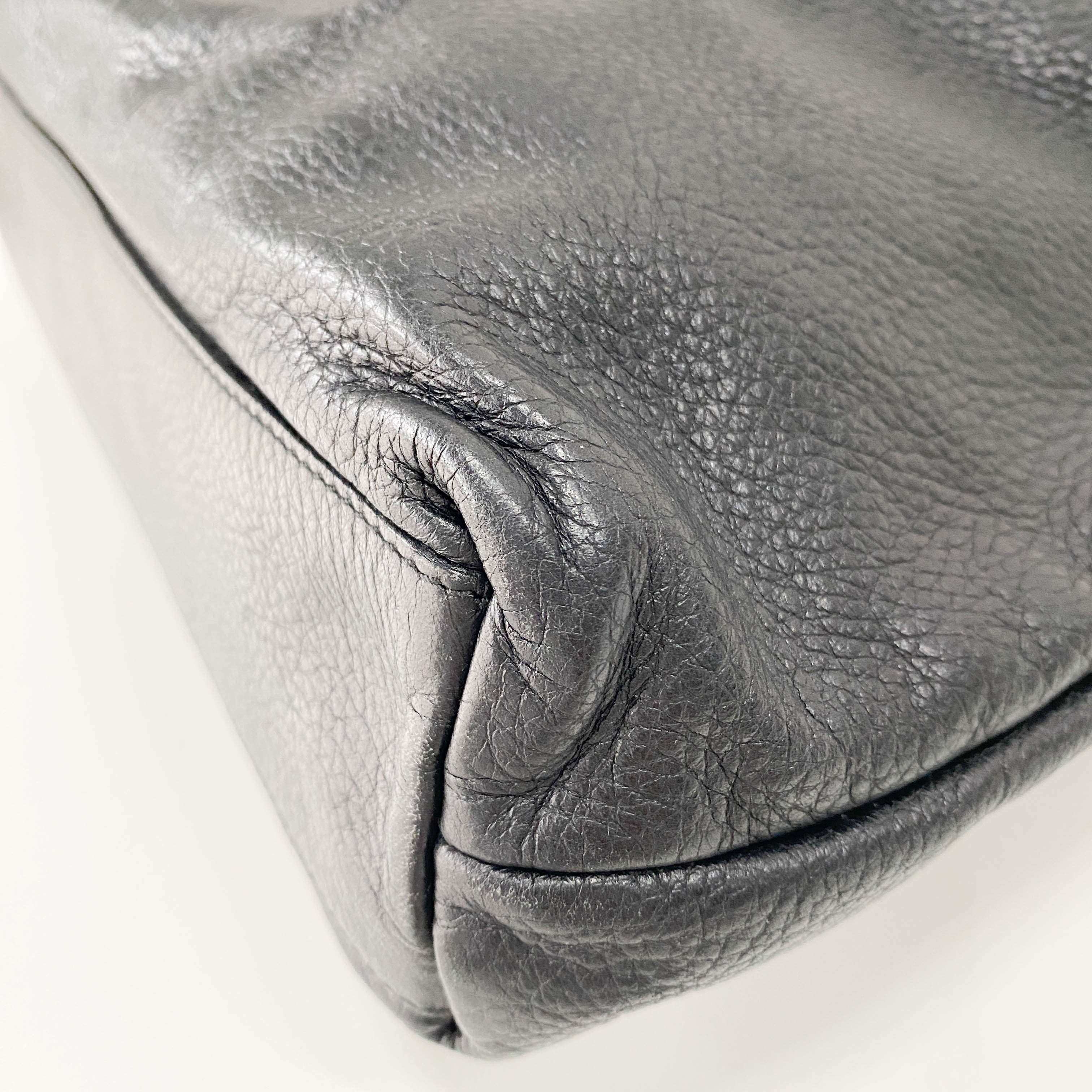 Black Leather Shoulder Bag