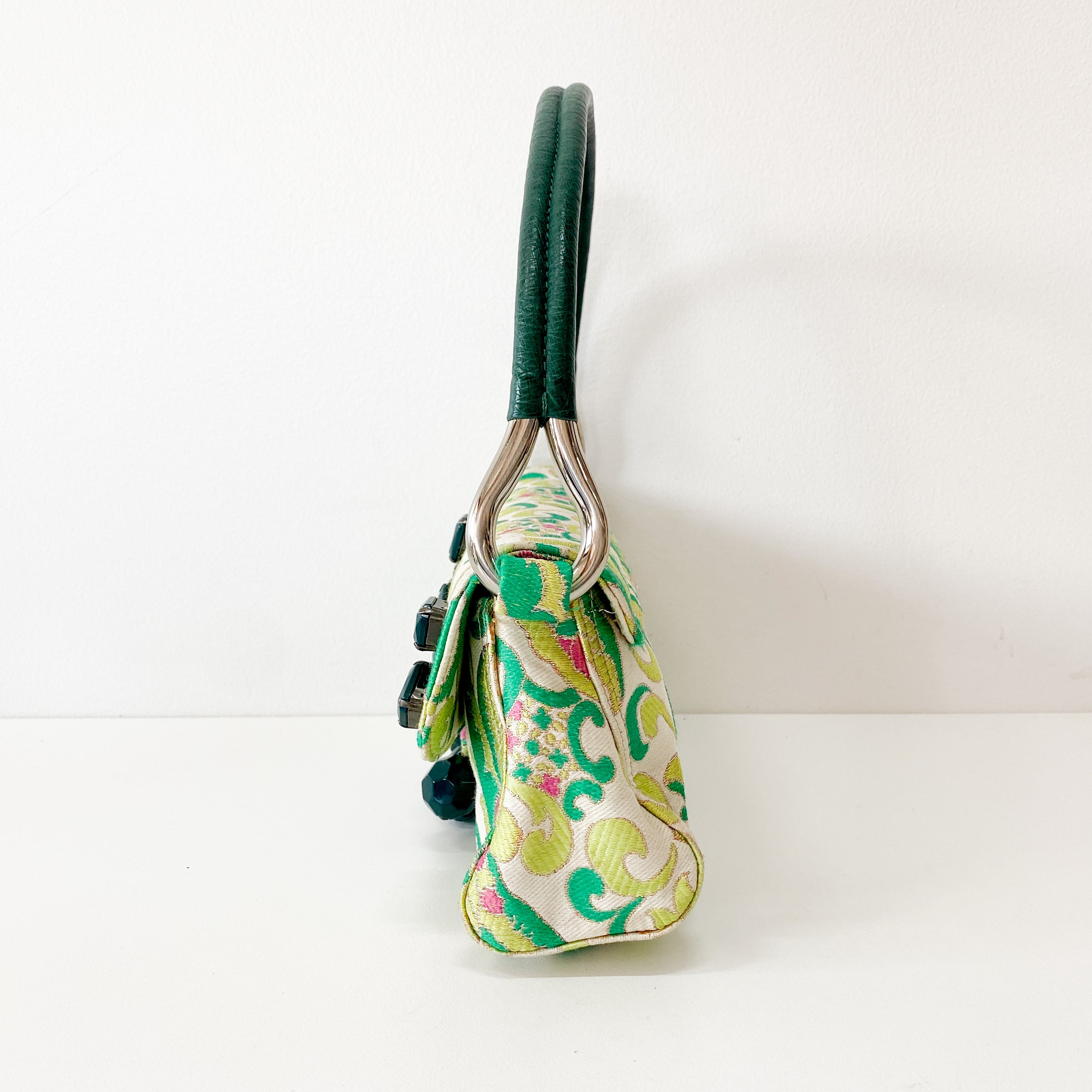 Multi-colour Cotton Jeweled Embroidered Shoulder Bag