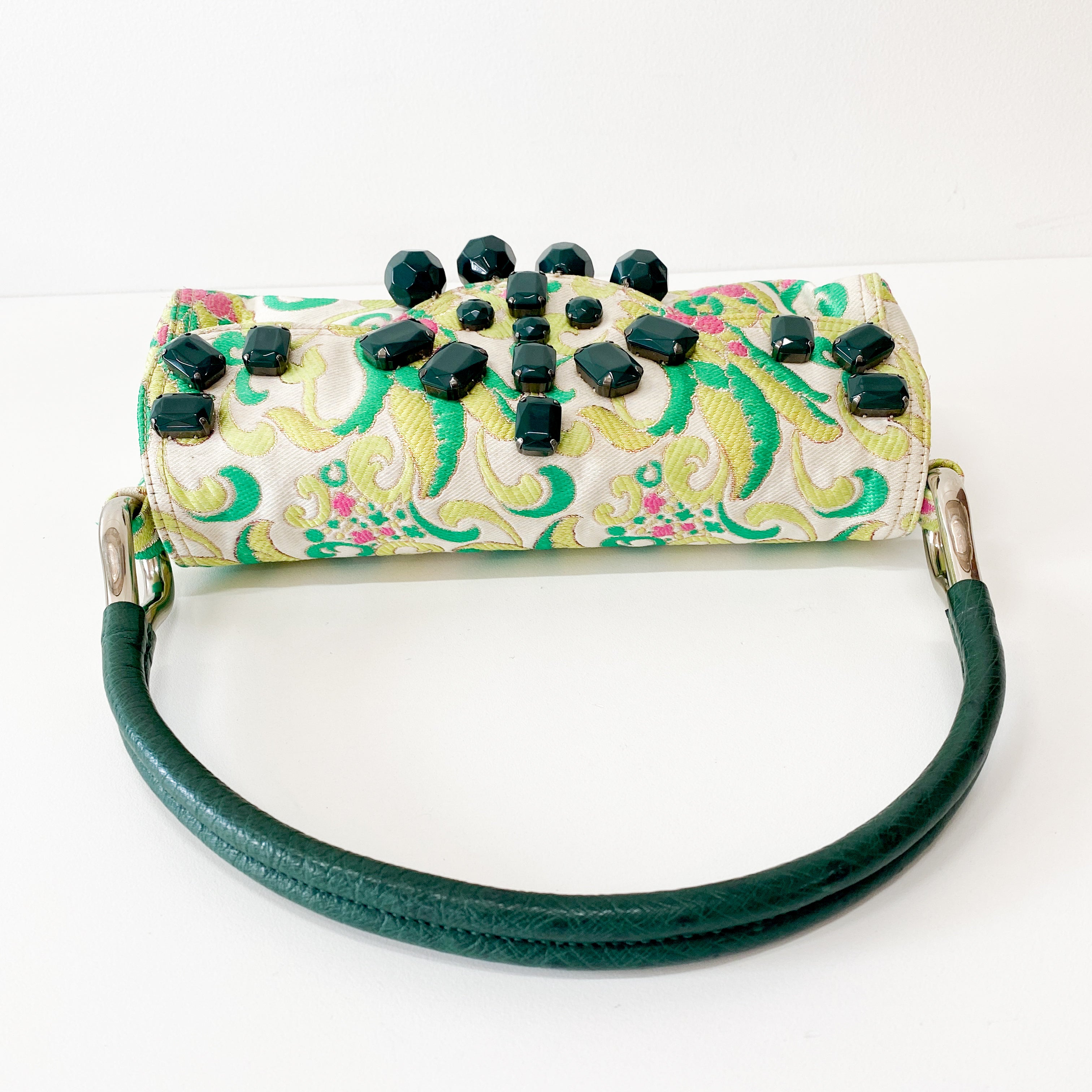Multi-colour Cotton Jeweled Embroidered Shoulder Bag