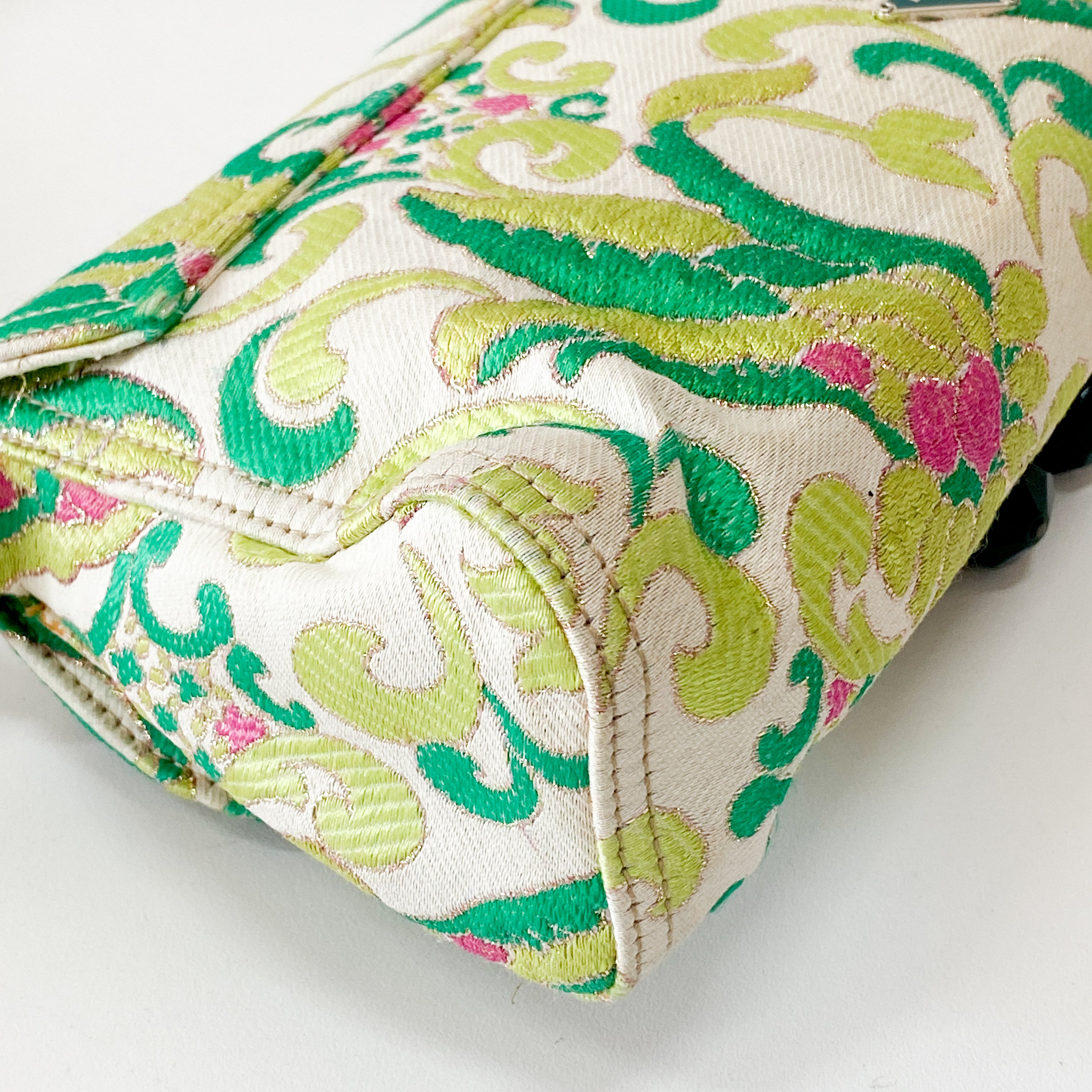 Multi-colour Cotton Jeweled Embroidered Shoulder Bag