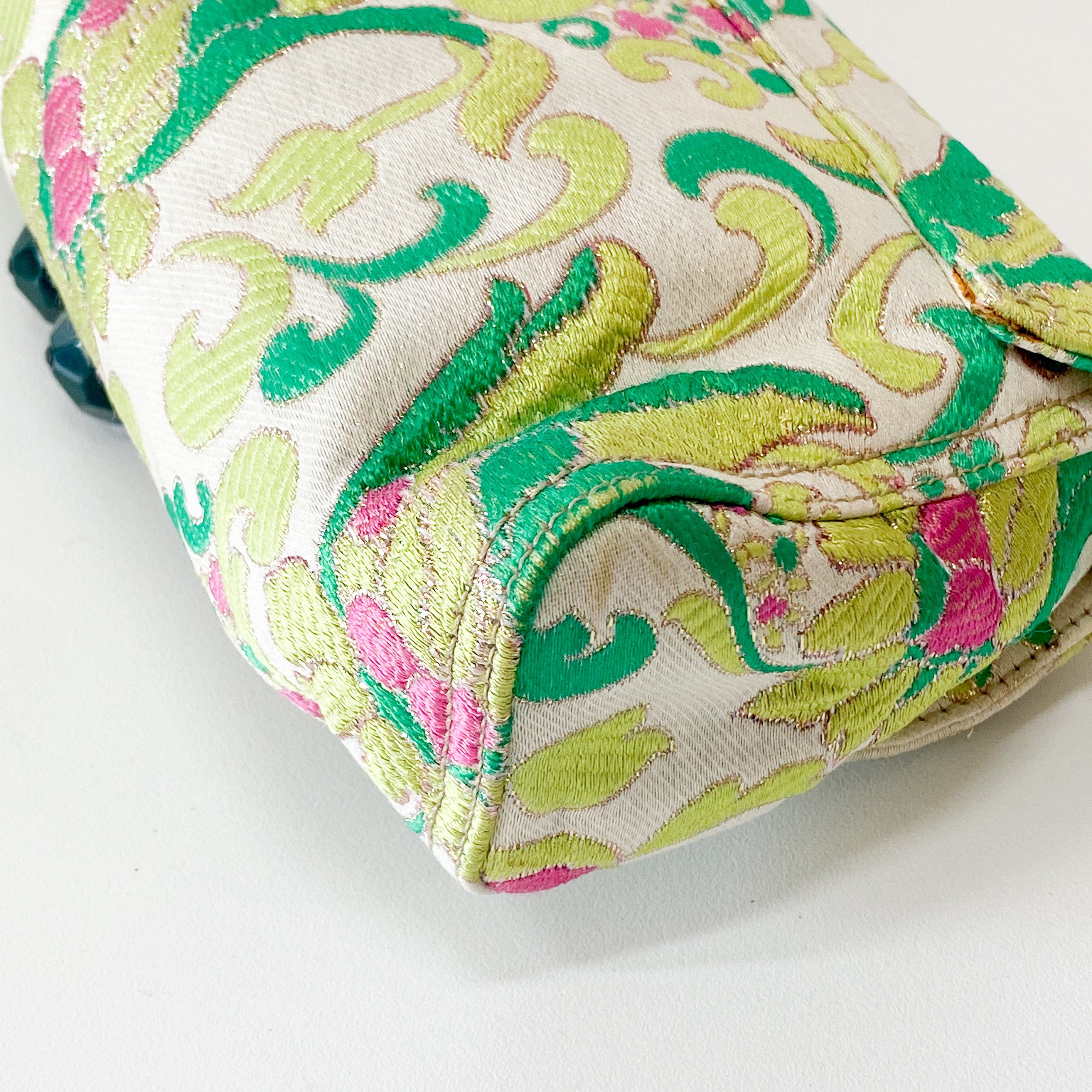 Multi-colour Cotton Jeweled Embroidered Shoulder Bag