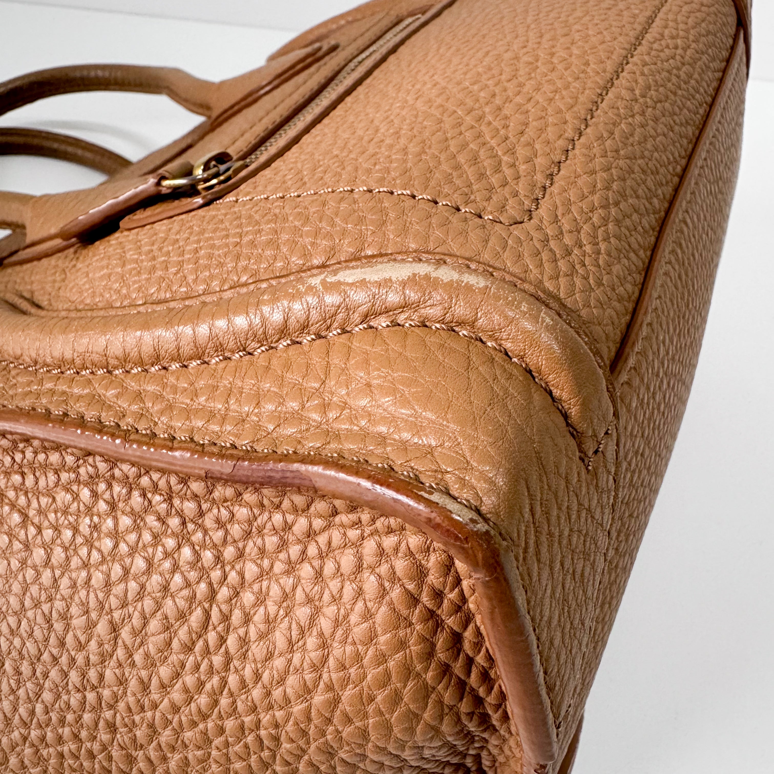 Luggage Micro Beige Leather Handbag