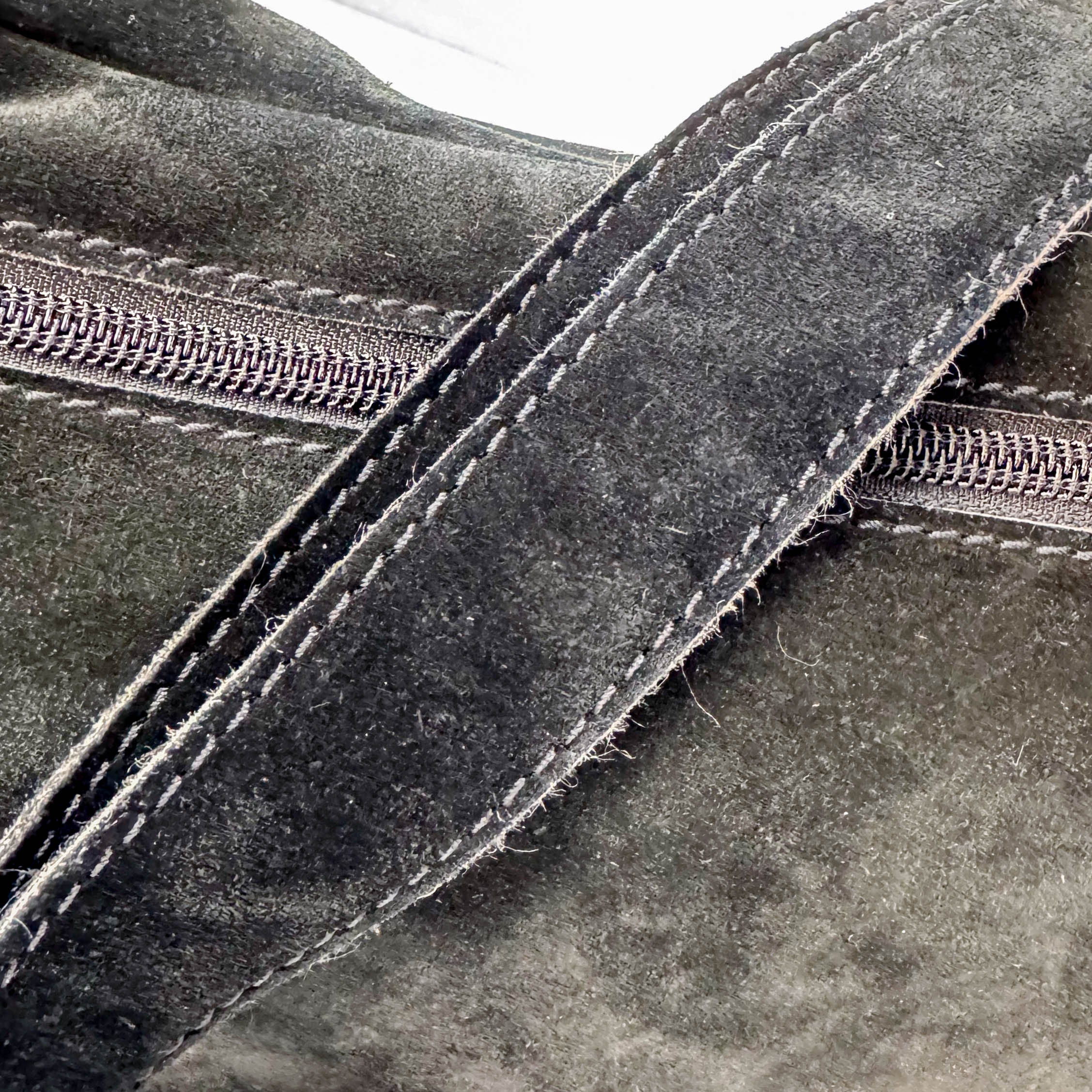 Black Suede Flap Shoulder Bag