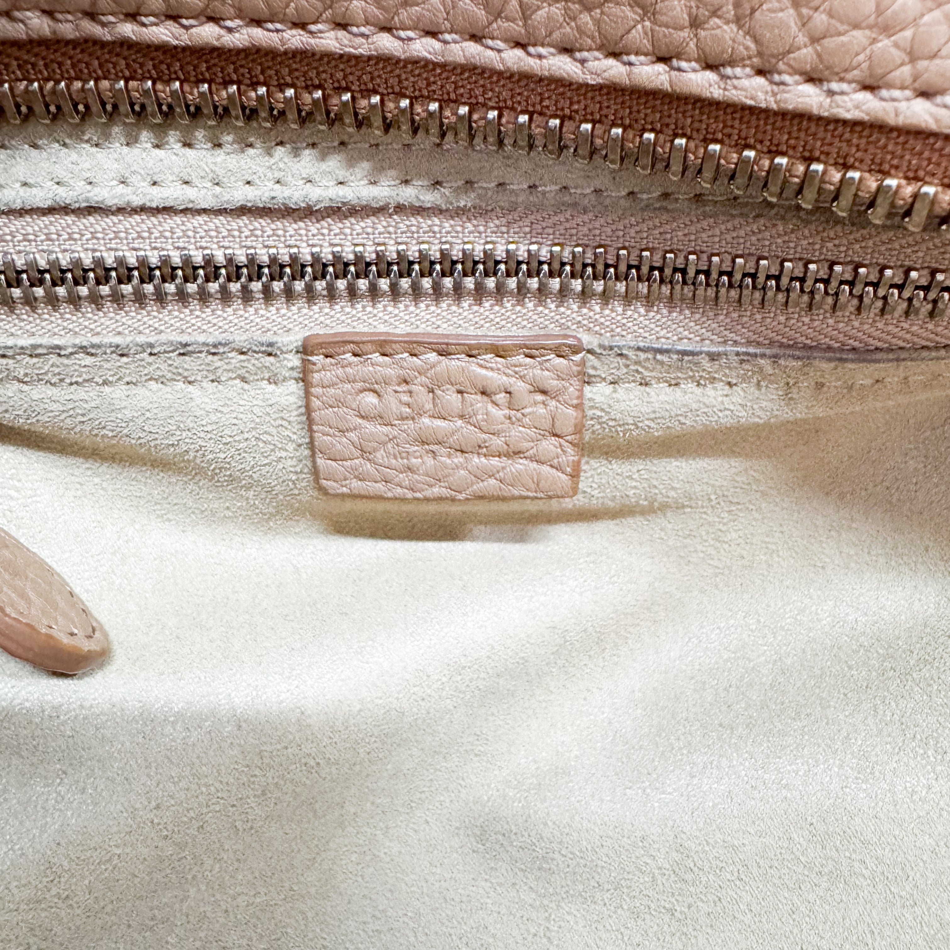 Luggage Micro Beige Leather Handbag