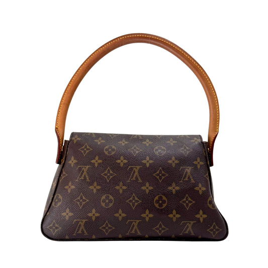 Mini Looping Monogram Brown Canvas Shoulder Bag