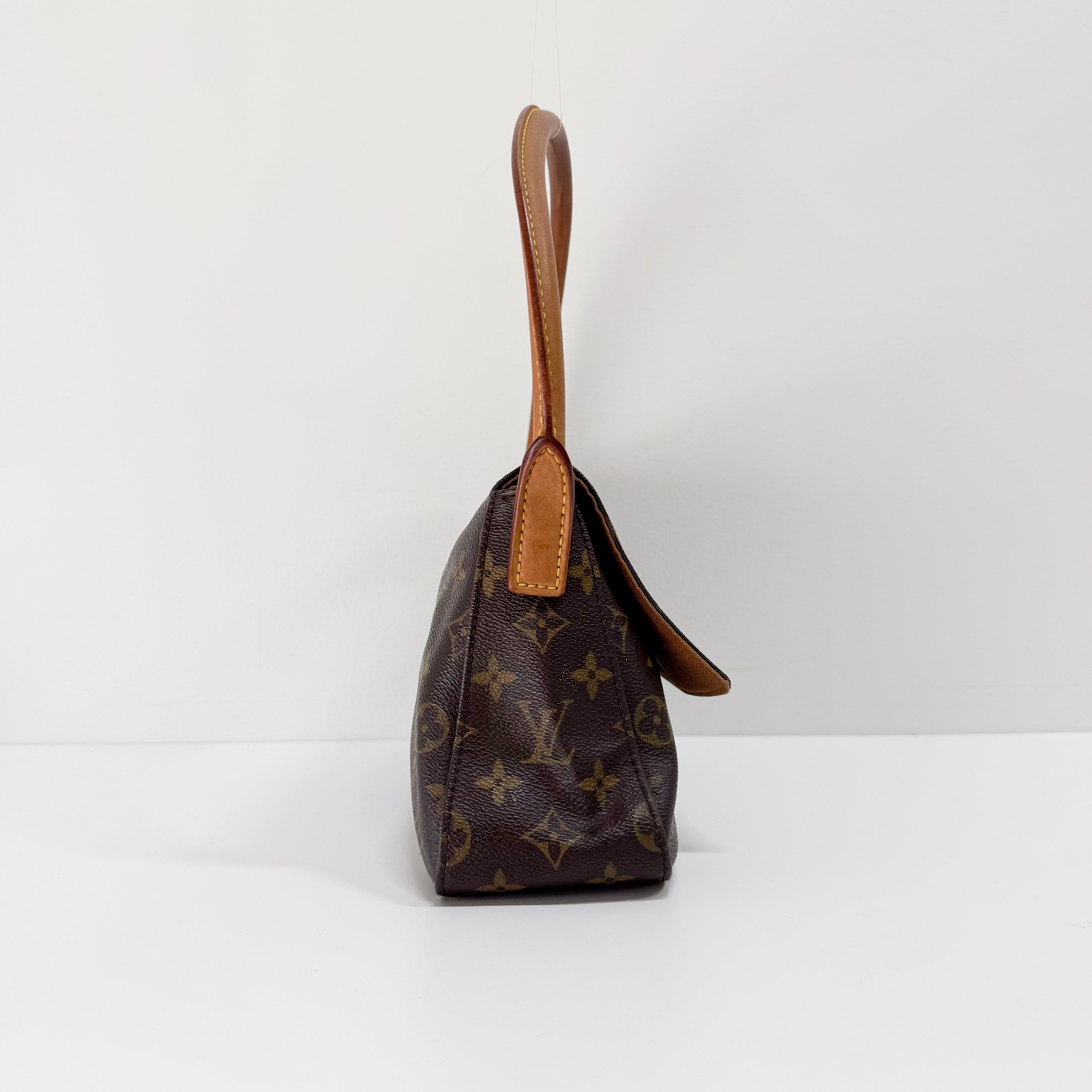 Mini Looping Monogram Brown Canvas Shoulder Bag