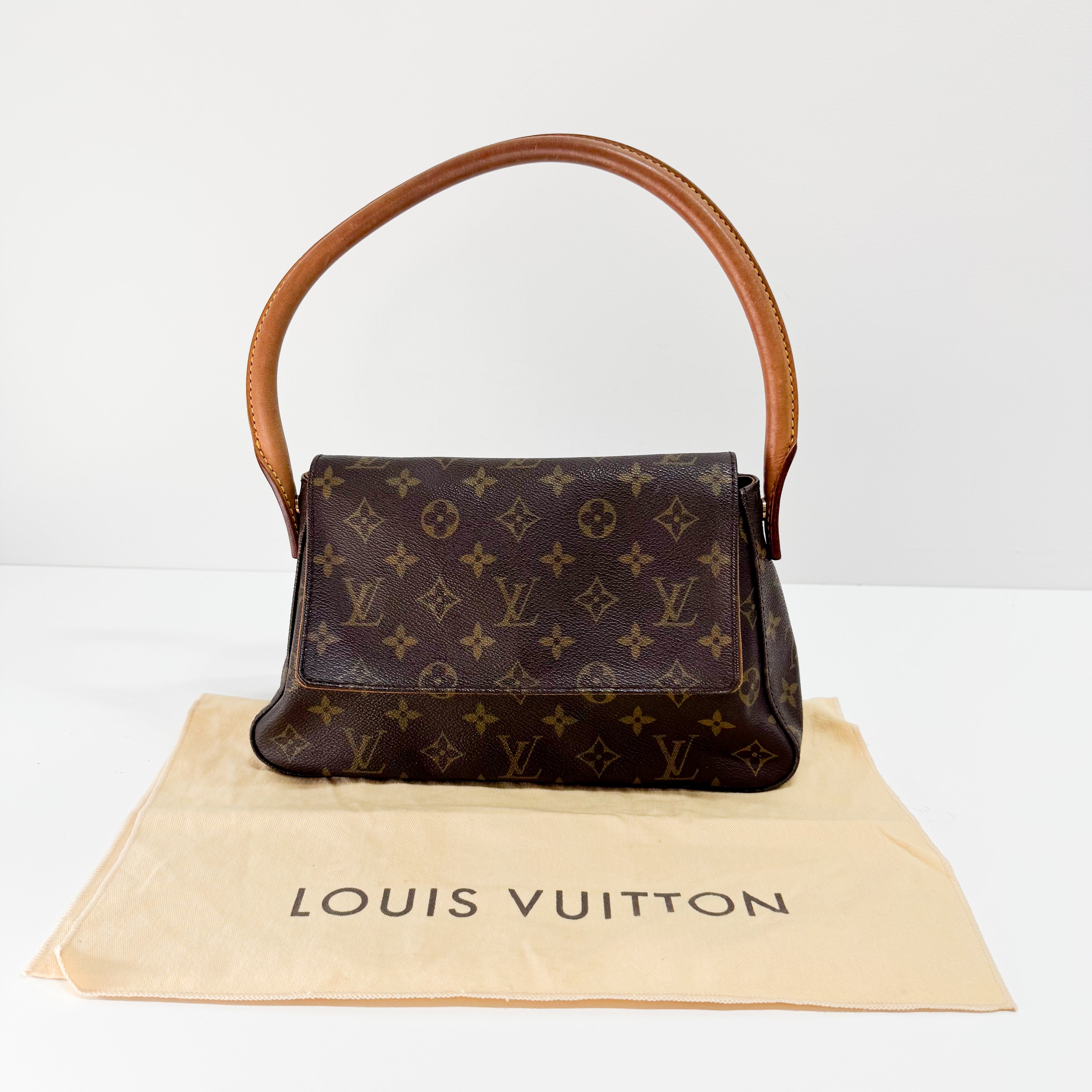 Mini Looping Monogram Brown Canvas Shoulder Bag