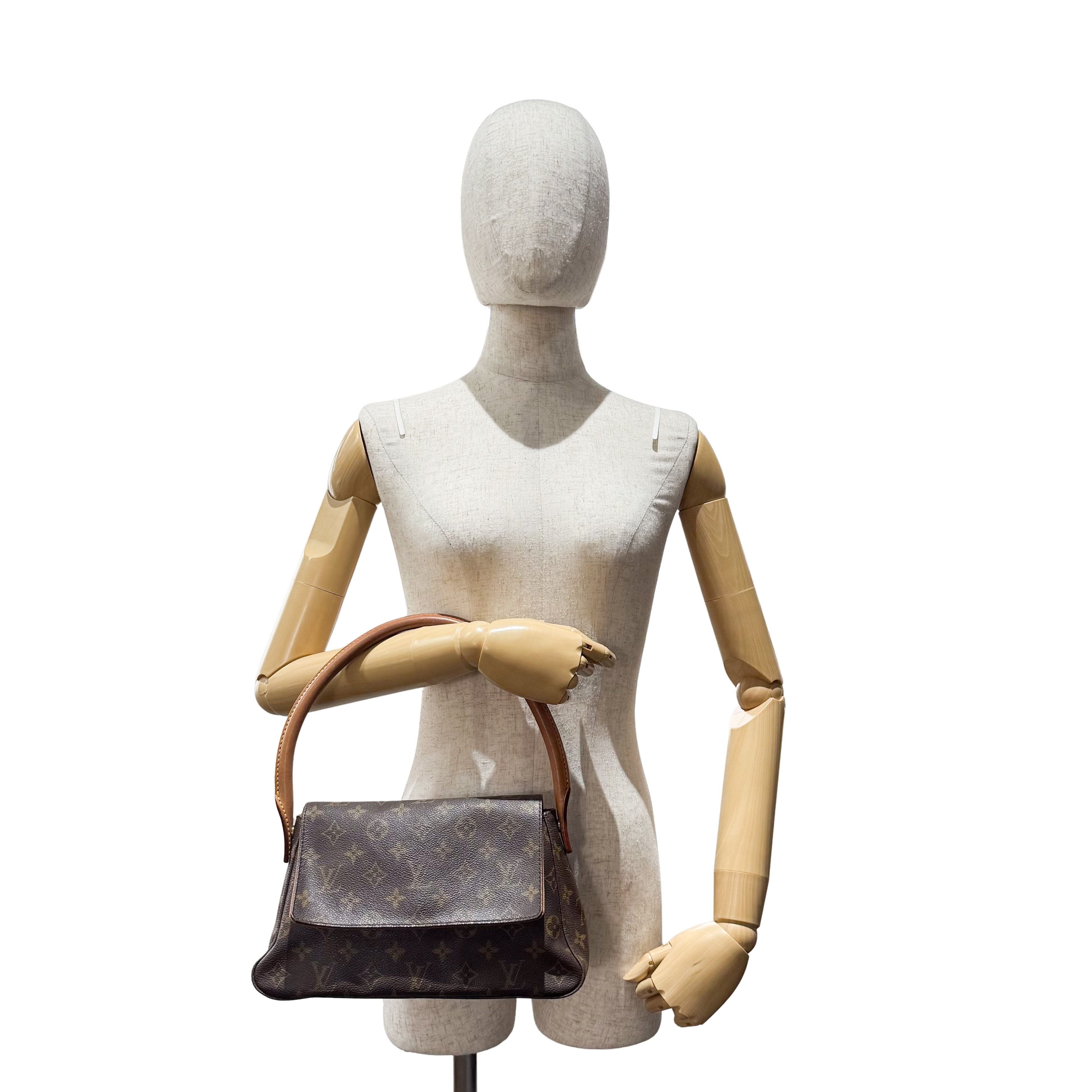 Mini Looping Monogram Brown Canvas Shoulder Bag