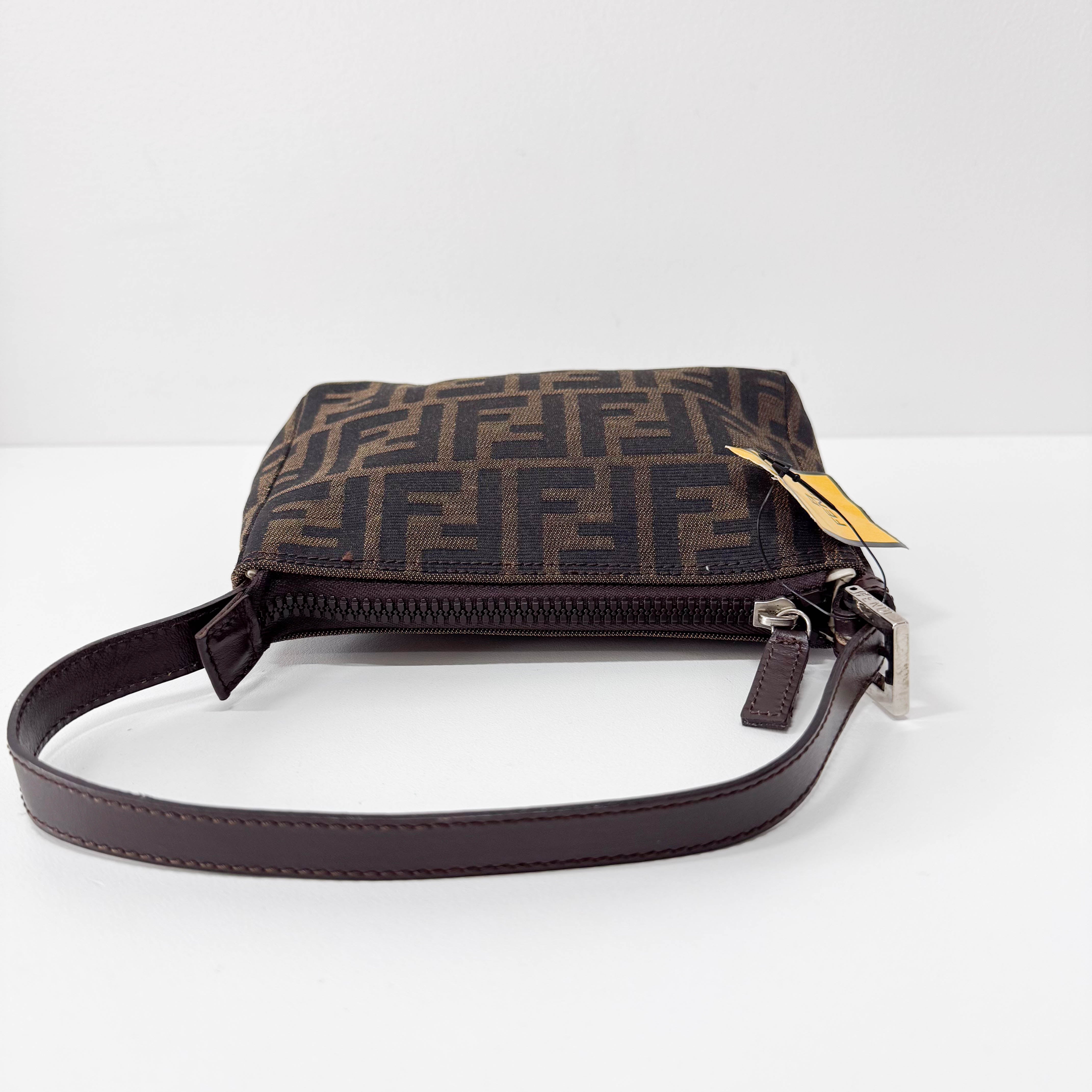Zucca Brown Canvas Pouch Shoulder Bag