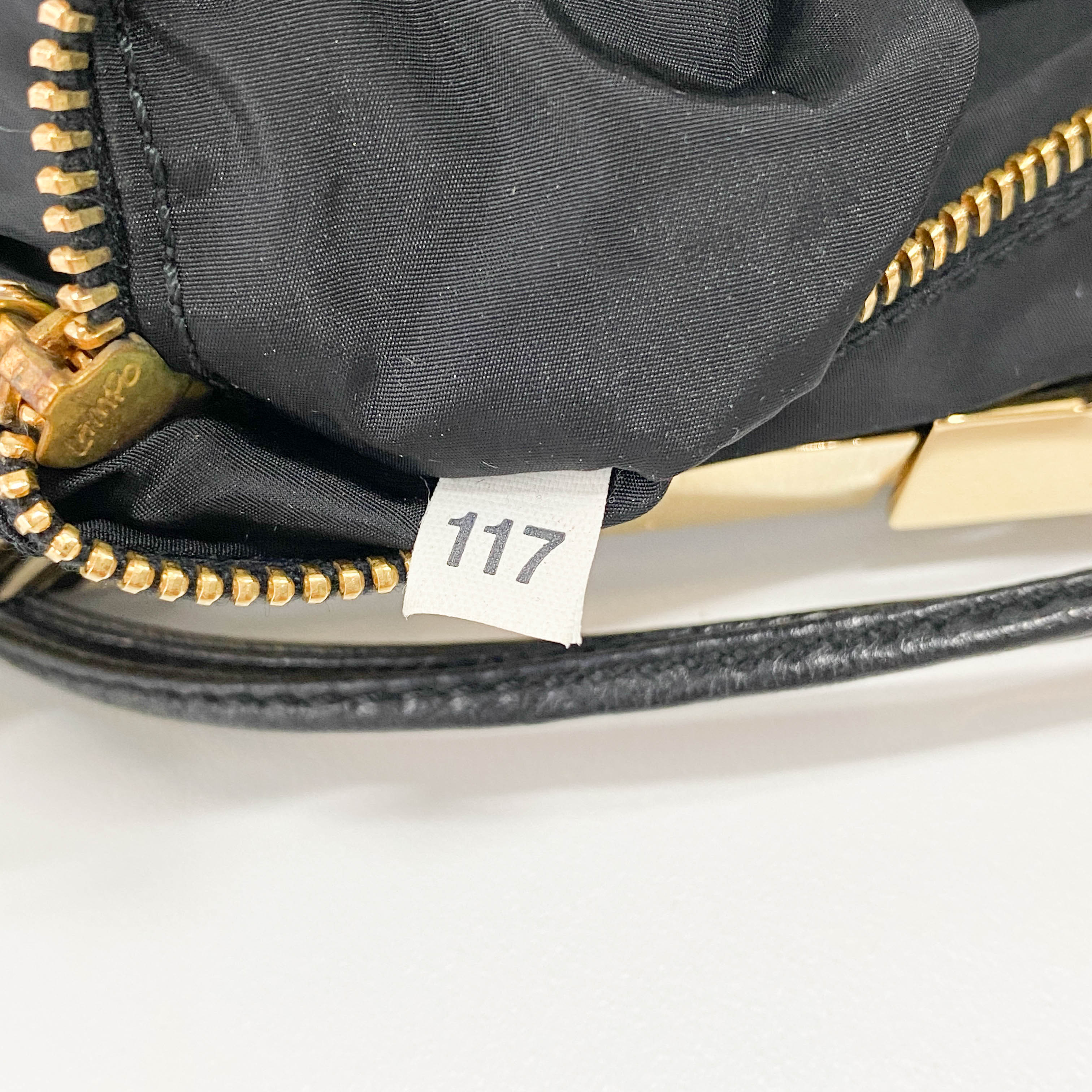 Black Nappa Leather Clutch Shoulder Bag