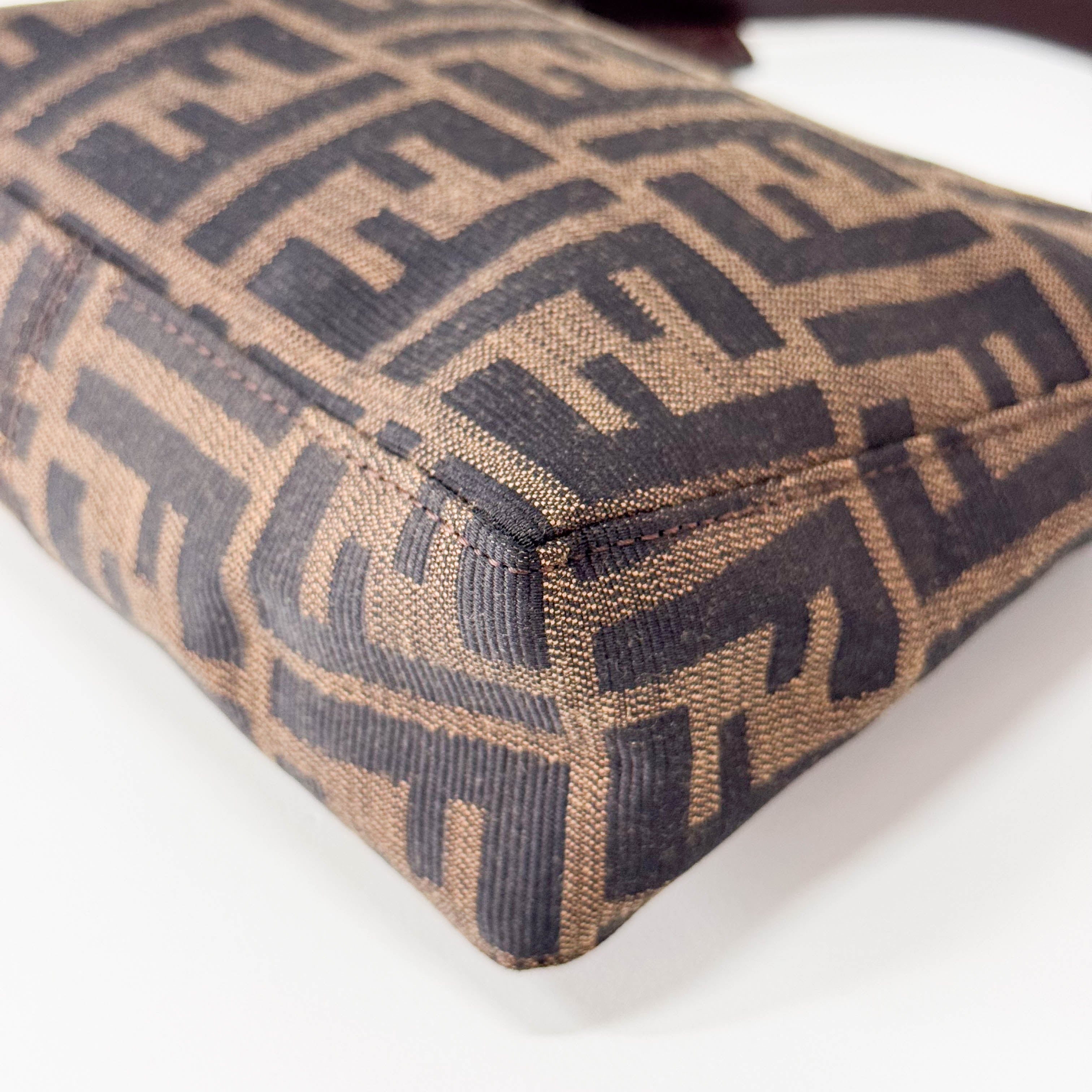 Zucca Brown Canvas Pouch Shoulder Bag