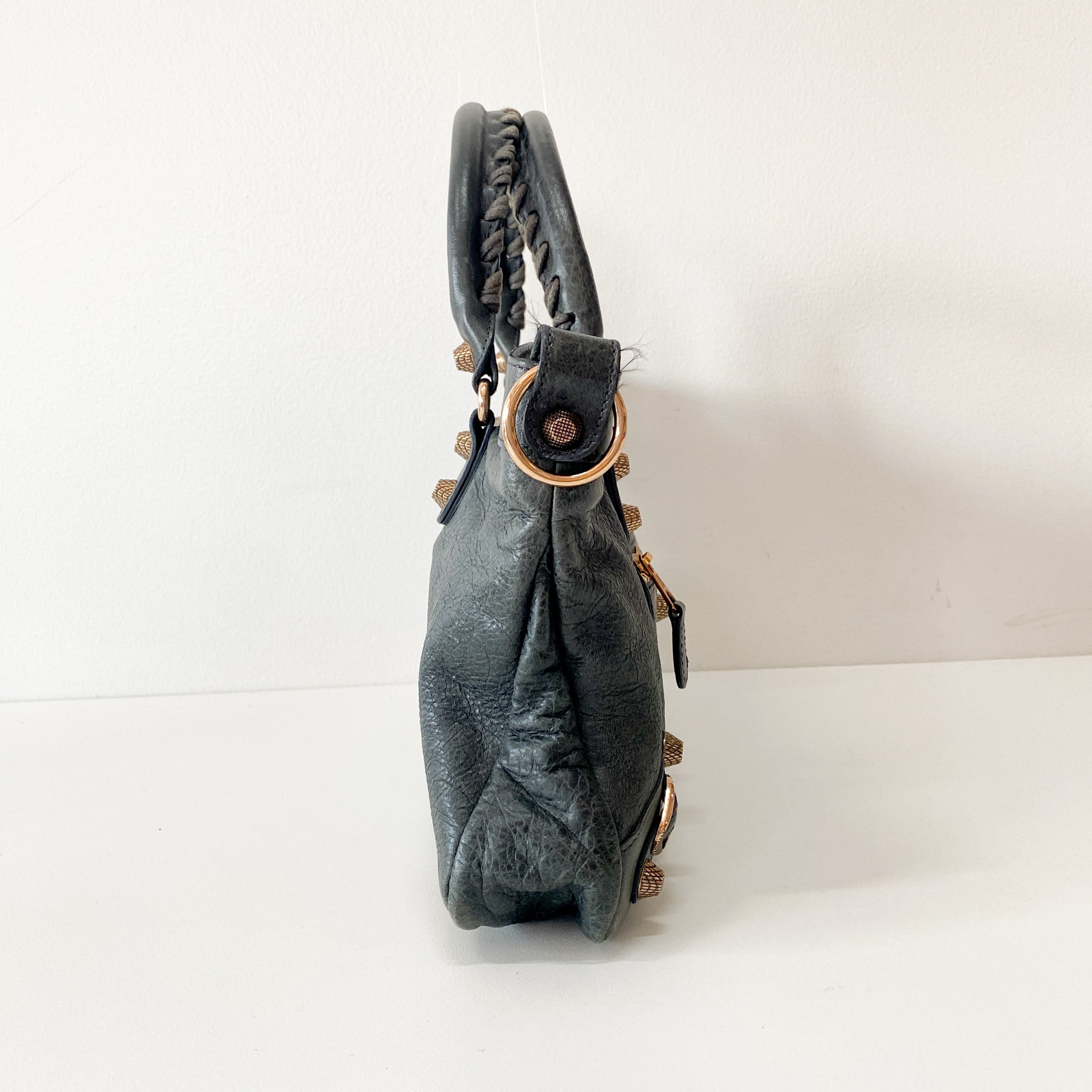 The First Grey Leather Bag