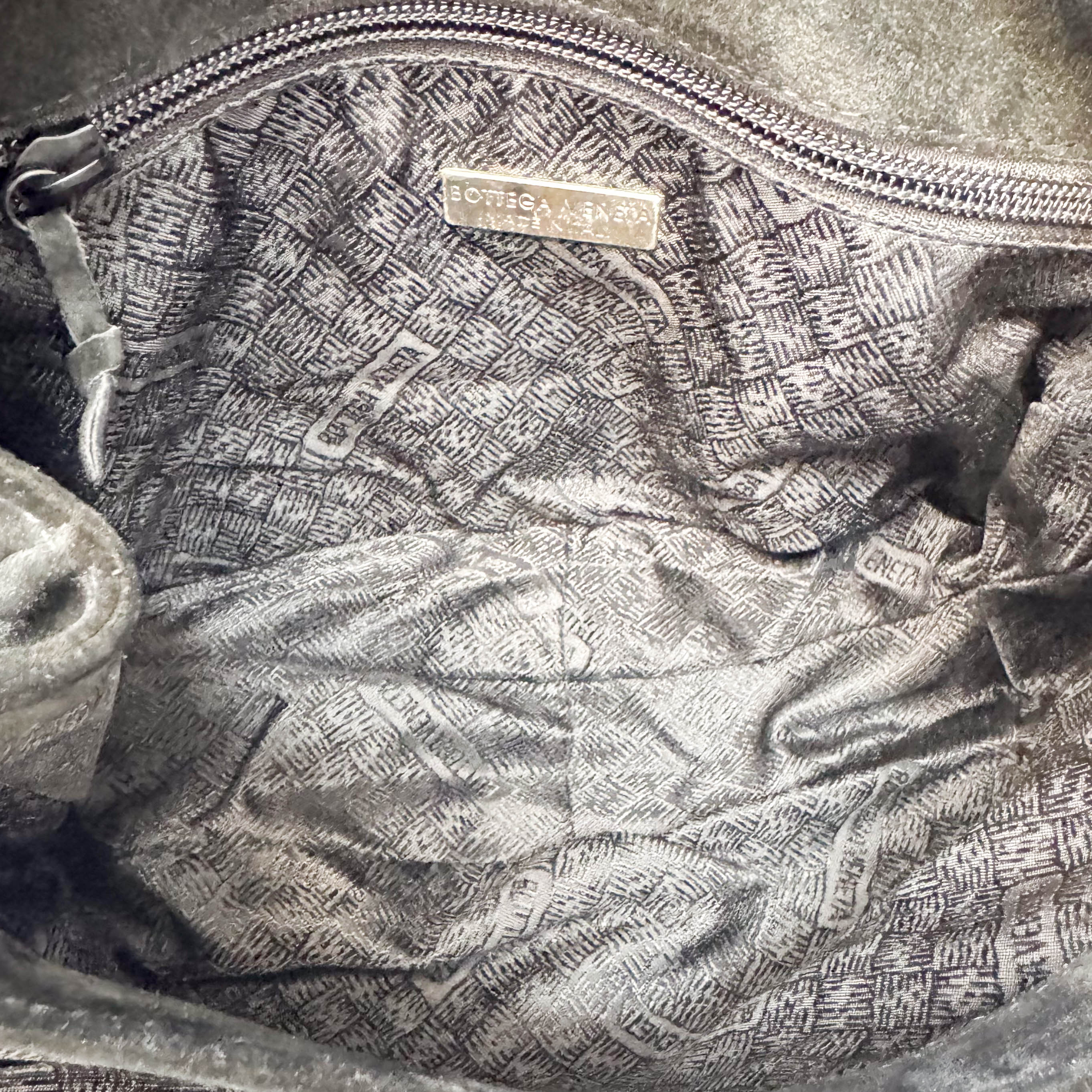 Black Suede Flap Shoulder Bag