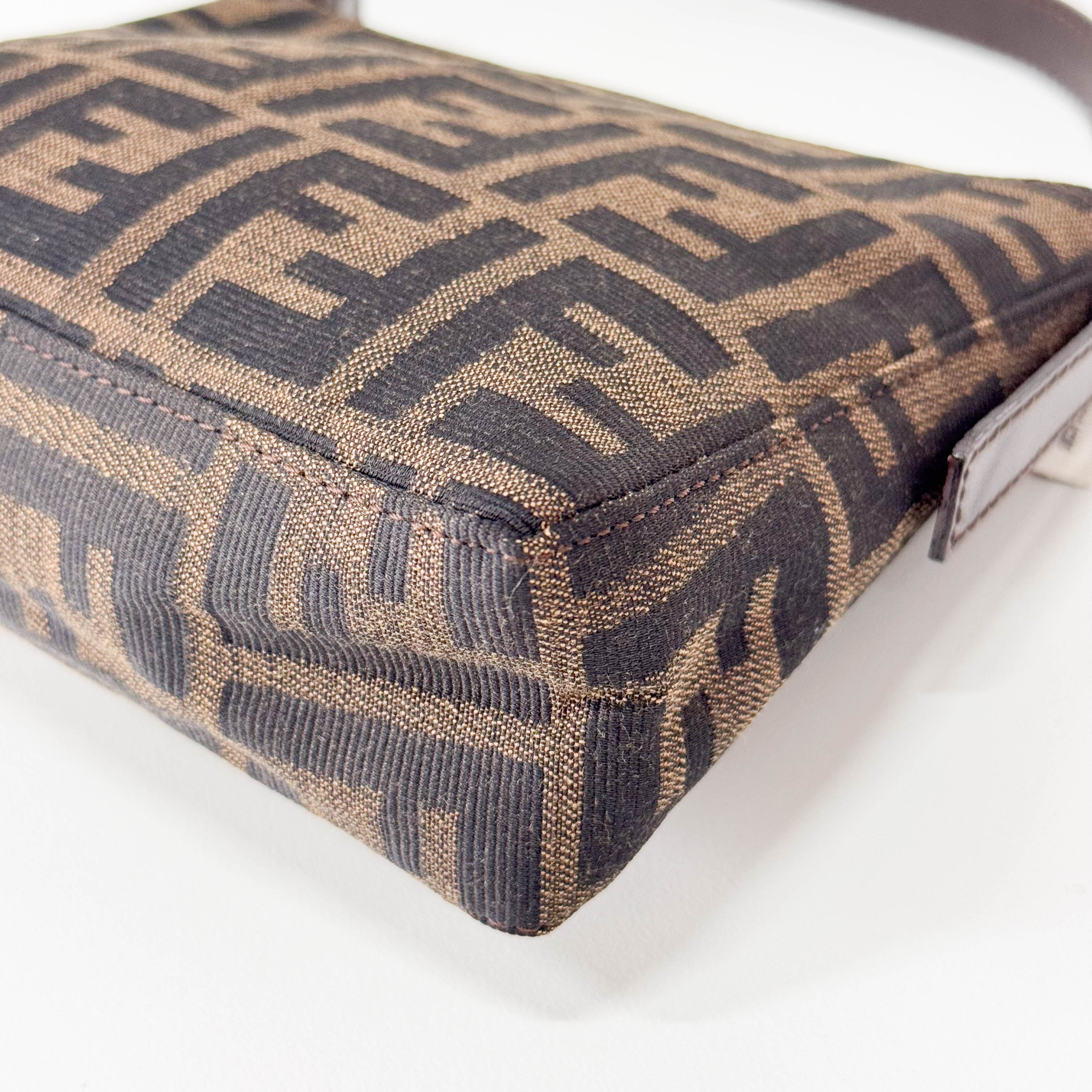 Zucca Brown Canvas Pouch Shoulder Bag