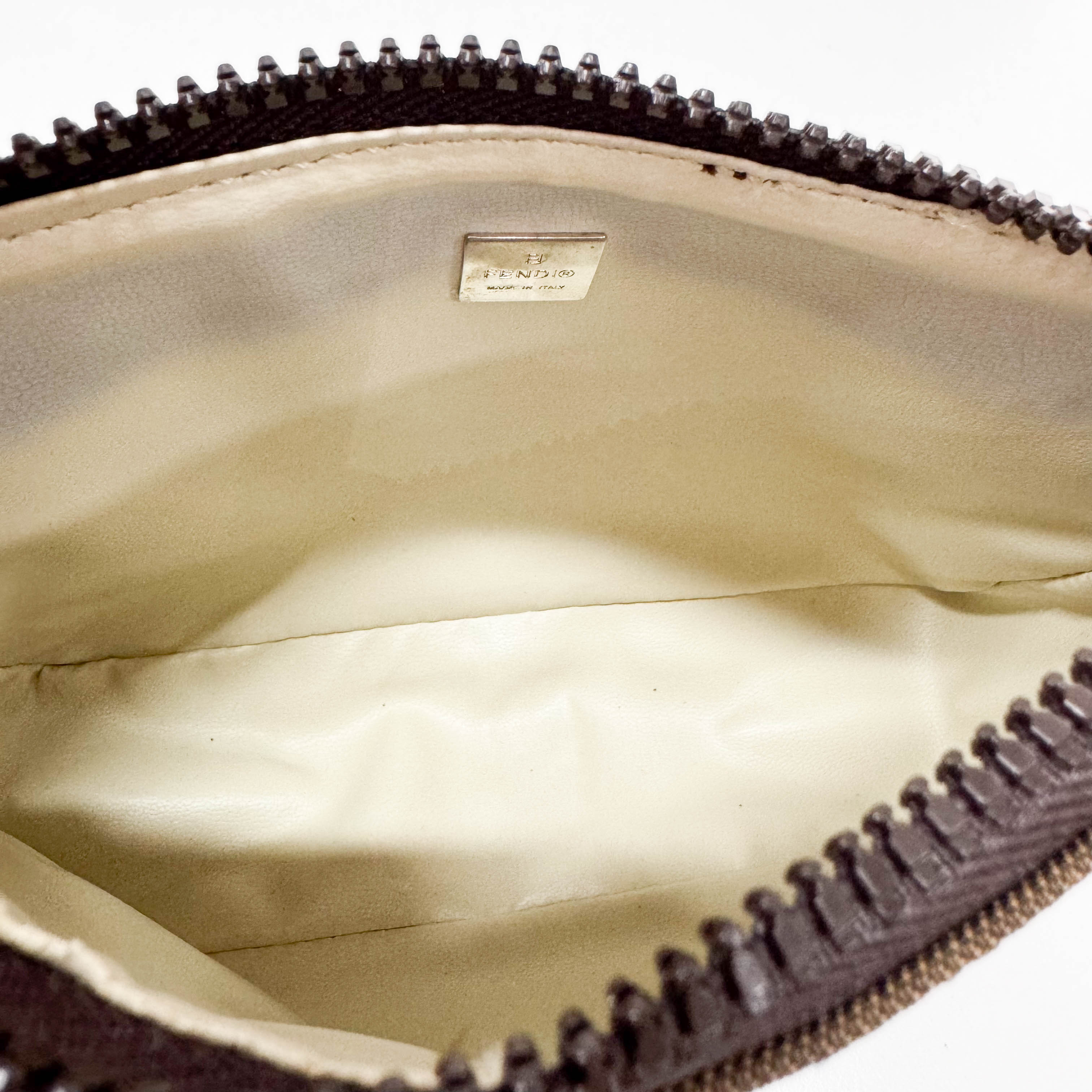 Zucca Brown Canvas Pouch Shoulder Bag