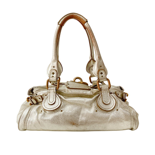 Gold Paddington Rhinestone Shoulder Bag