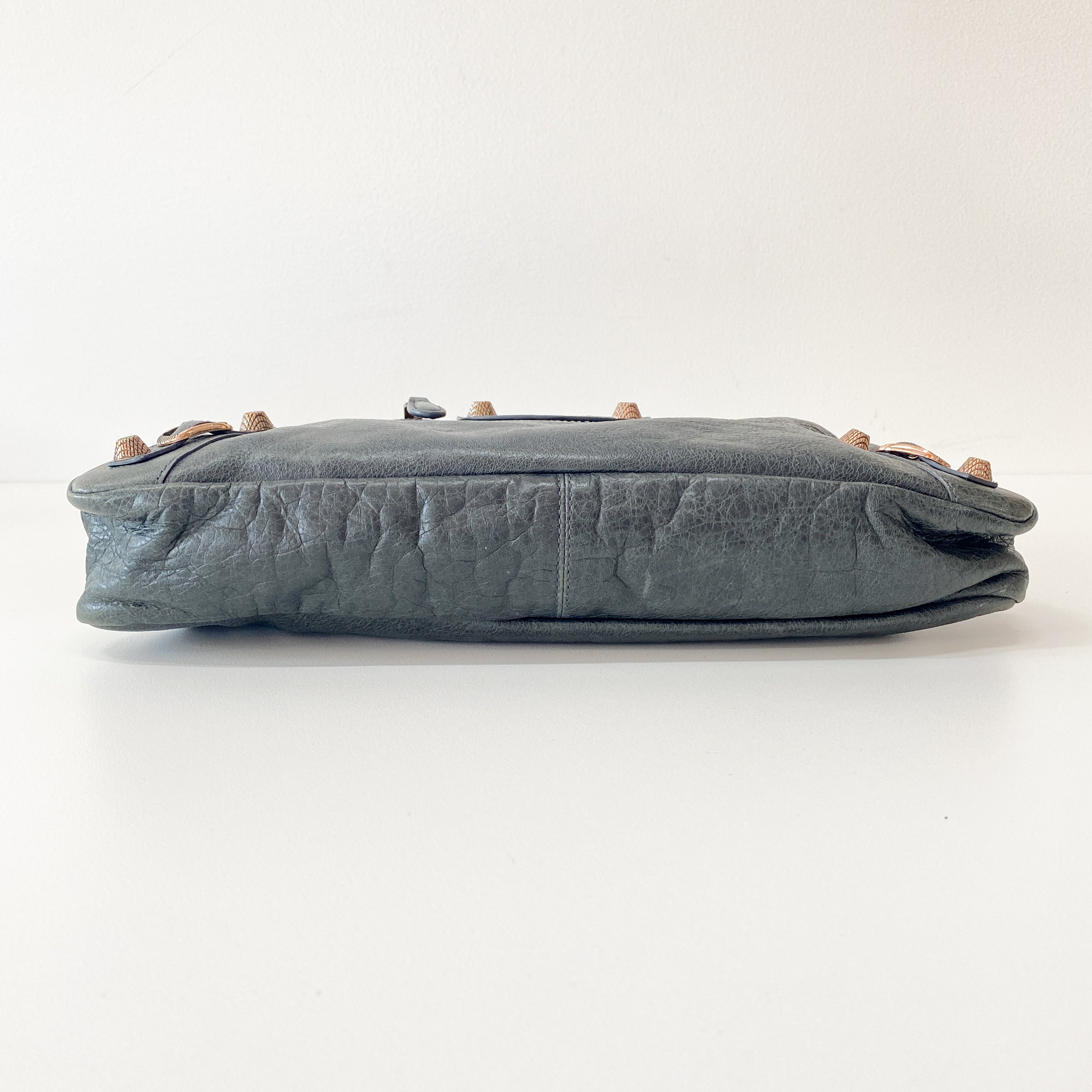 The First Grey Leather Bag