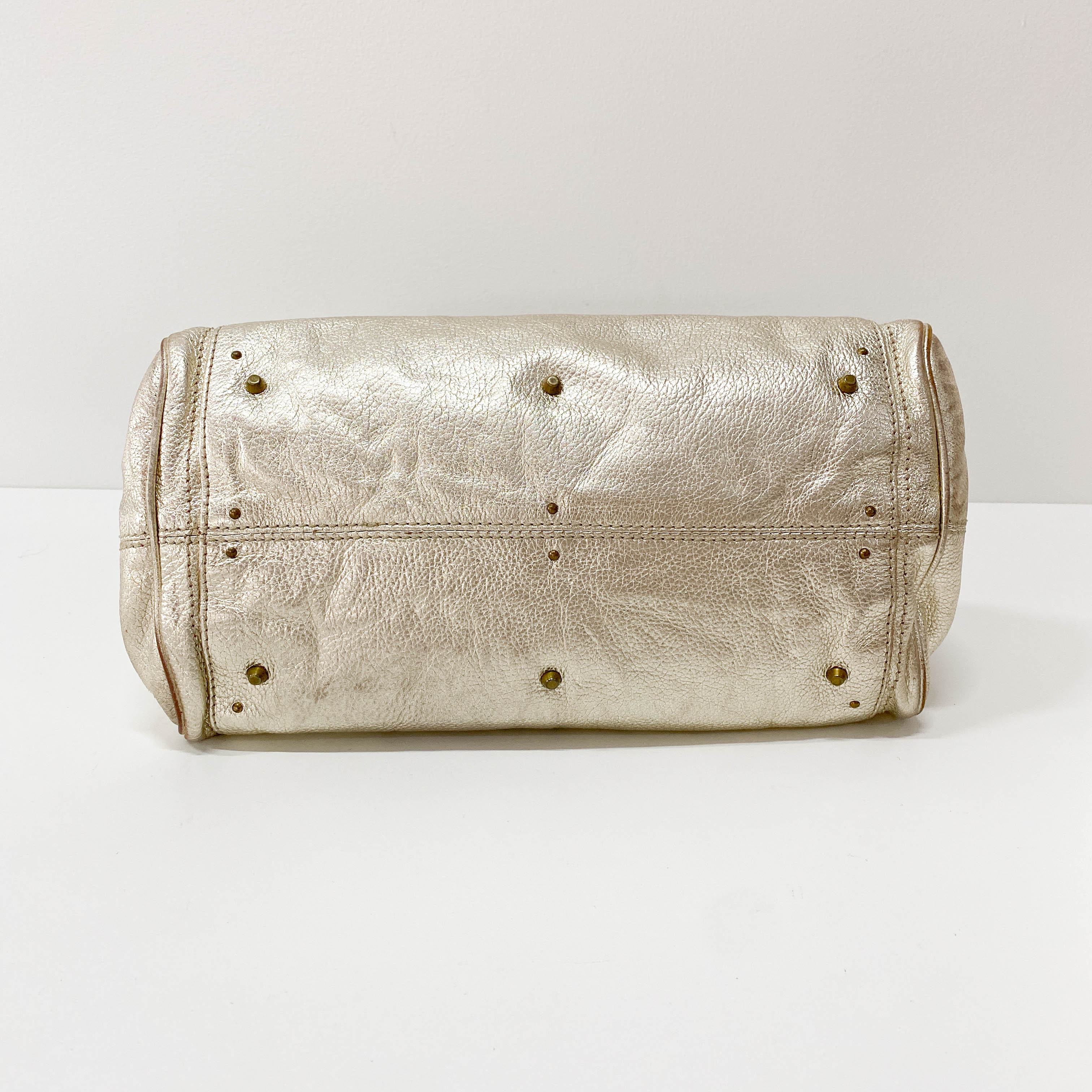 Gold Paddington Rhinestone Shoulder Bag