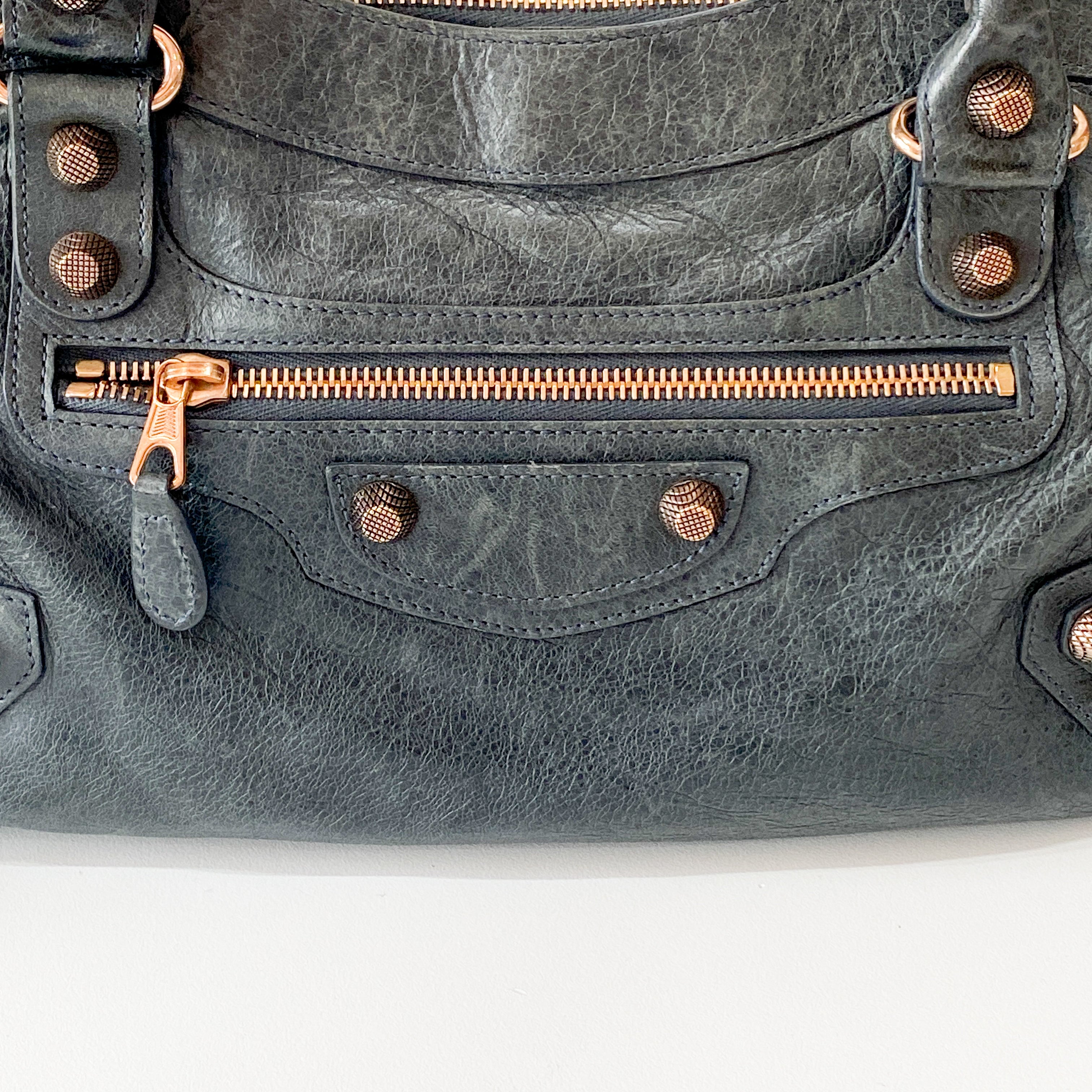 The First Grey Leather Bag