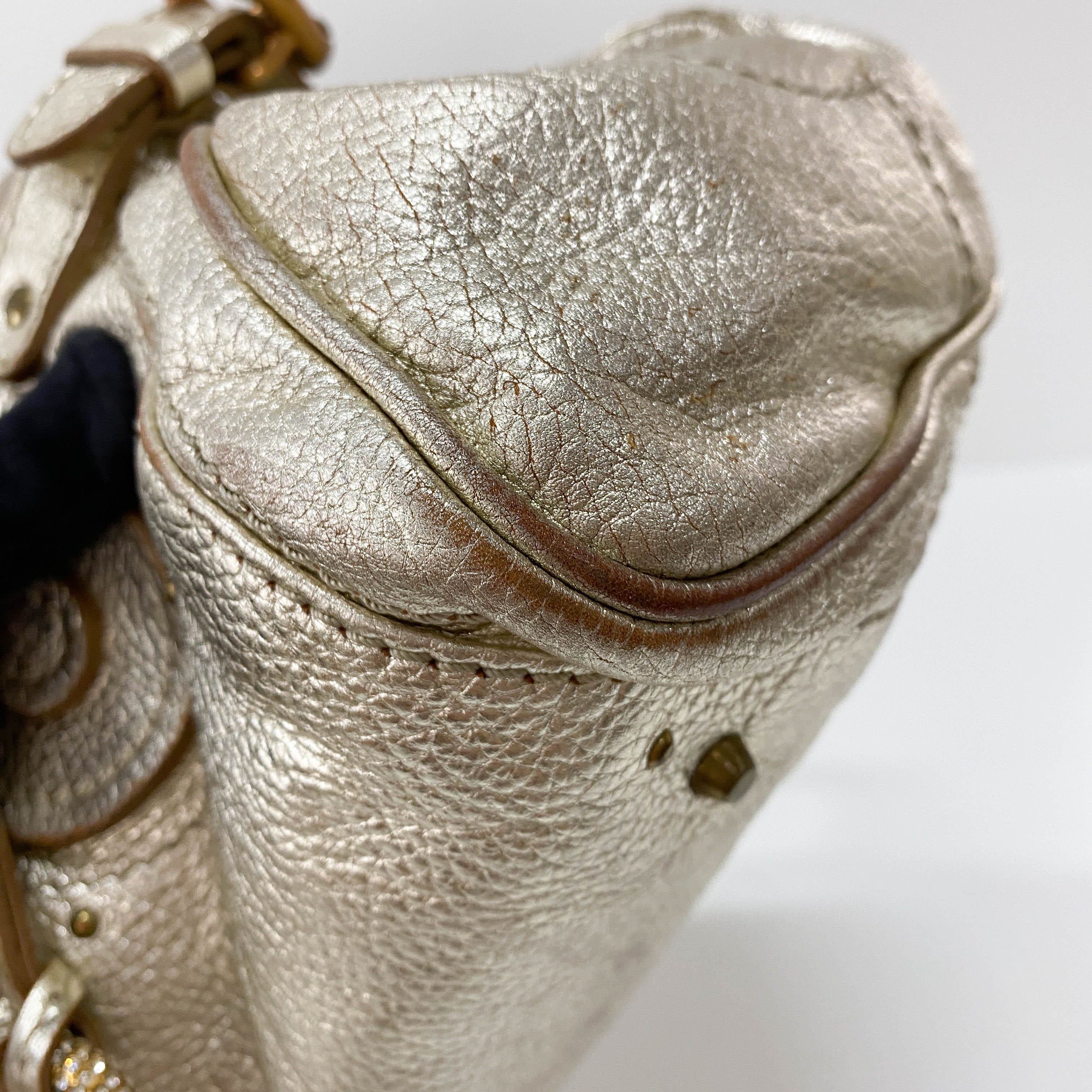 Gold Paddington Rhinestone Shoulder Bag