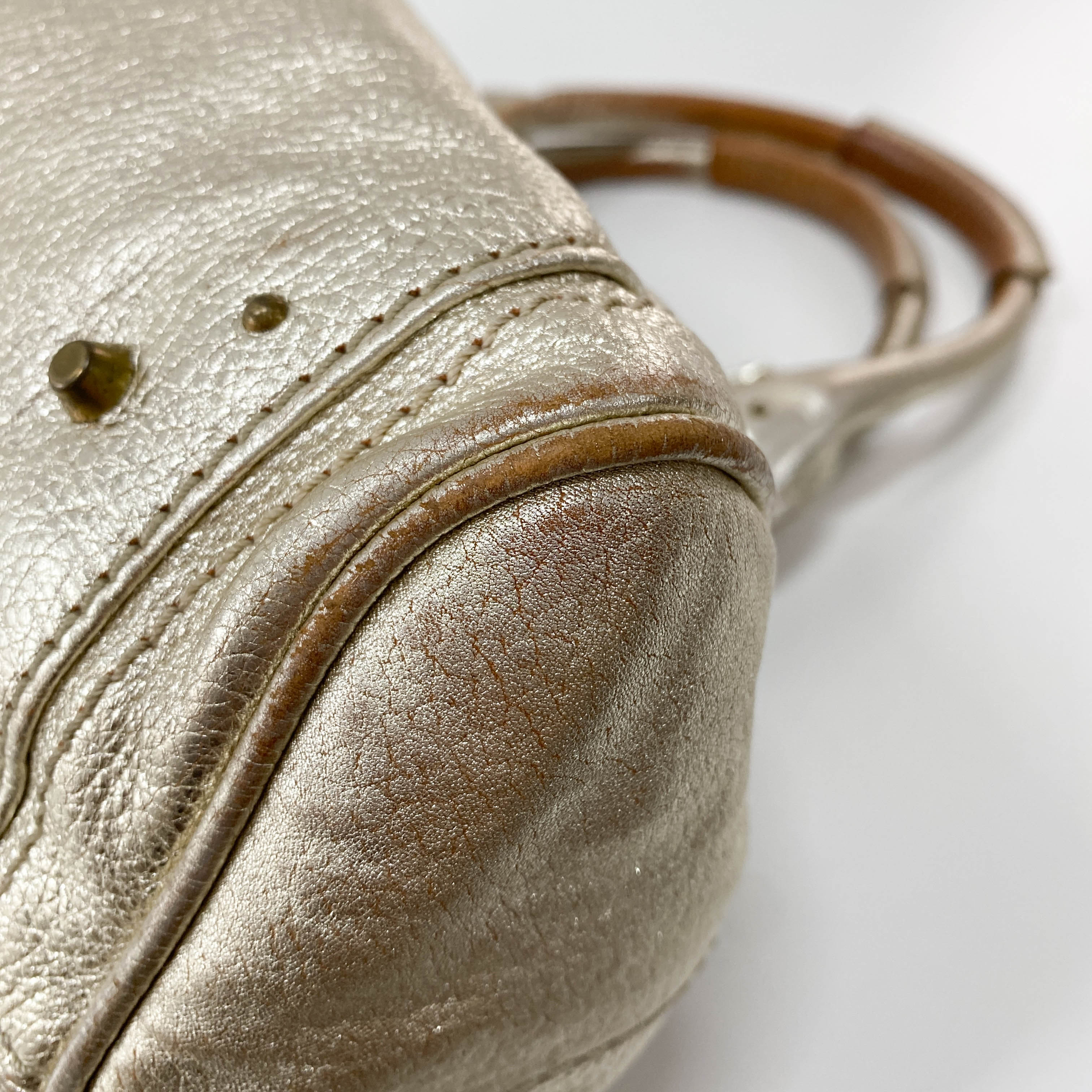 Gold Paddington Rhinestone Shoulder Bag