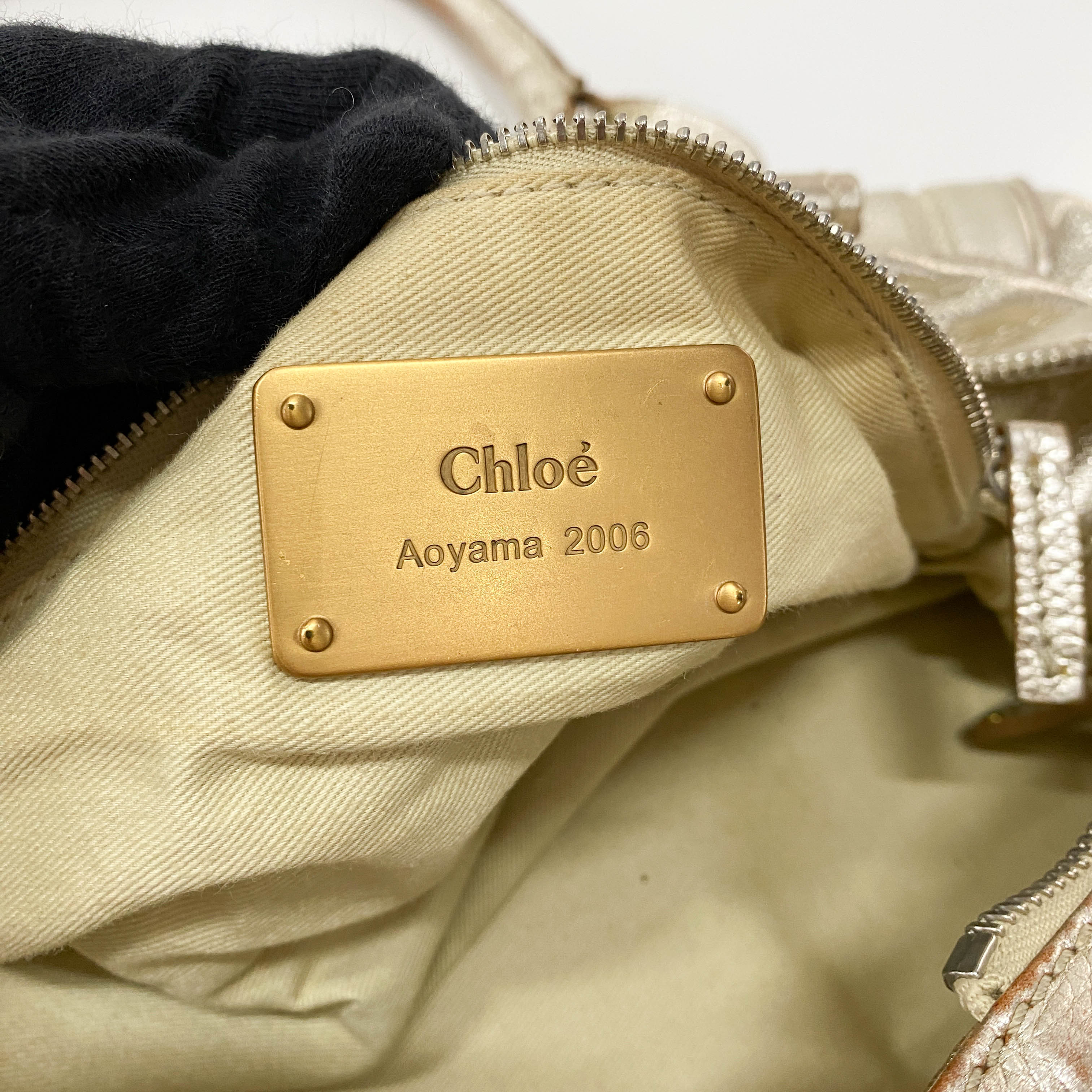 Gold Paddington Rhinestone Shoulder Bag