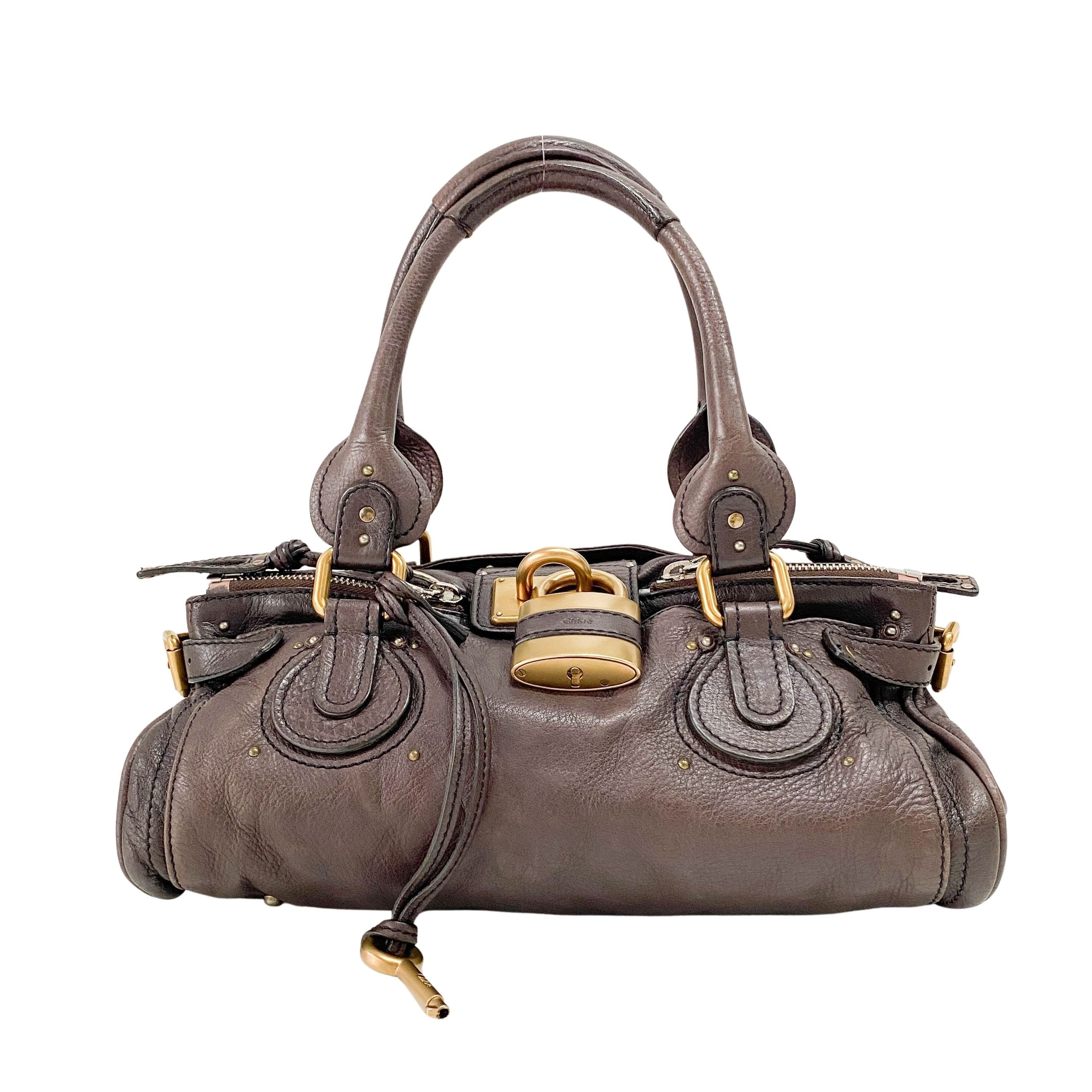 Paddington Brown Calfskin Shoulder Bag