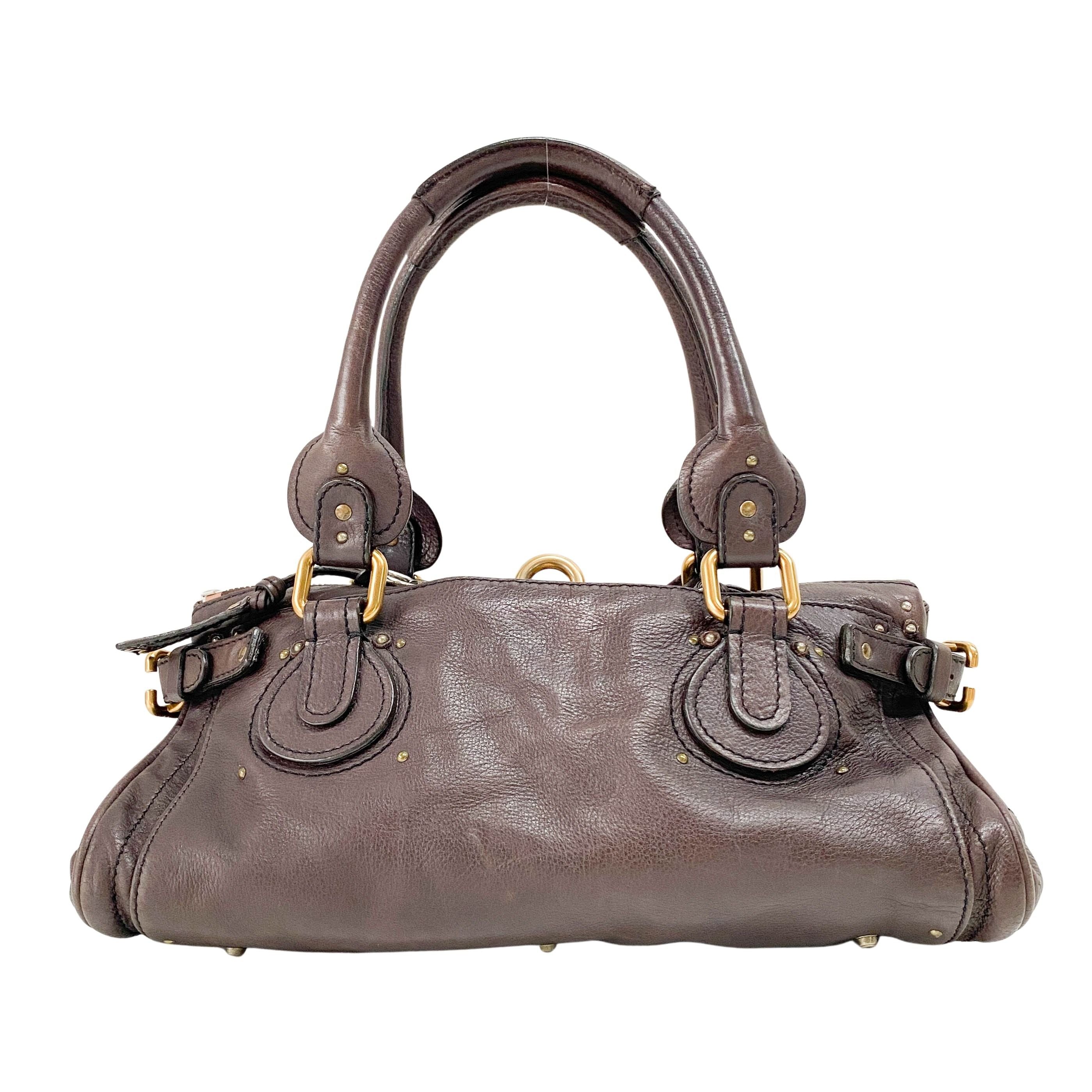 Paddington Brown Calfskin Shoulder Bag